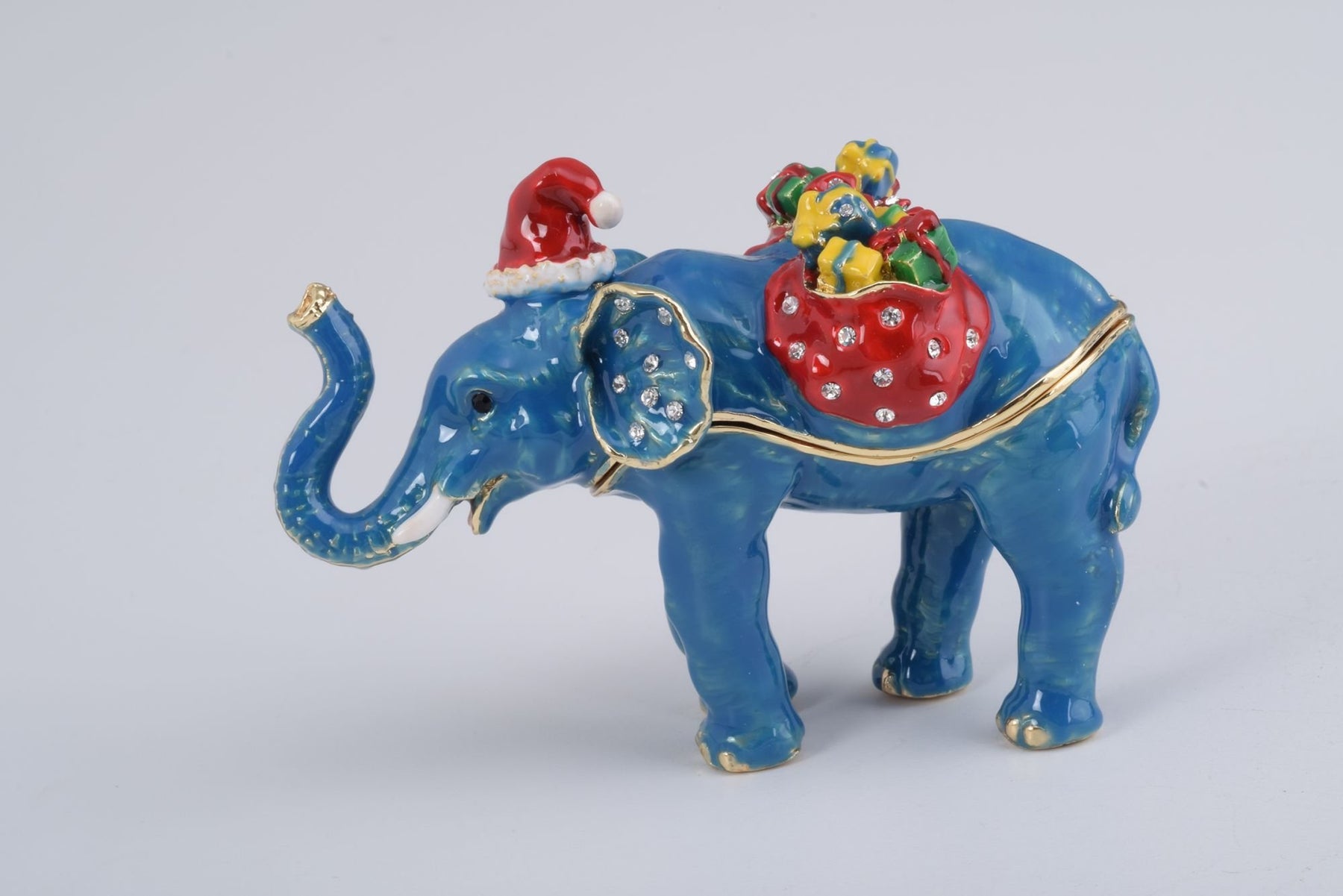 Keren Kopal Christmas Elephant bearing gifts and presents