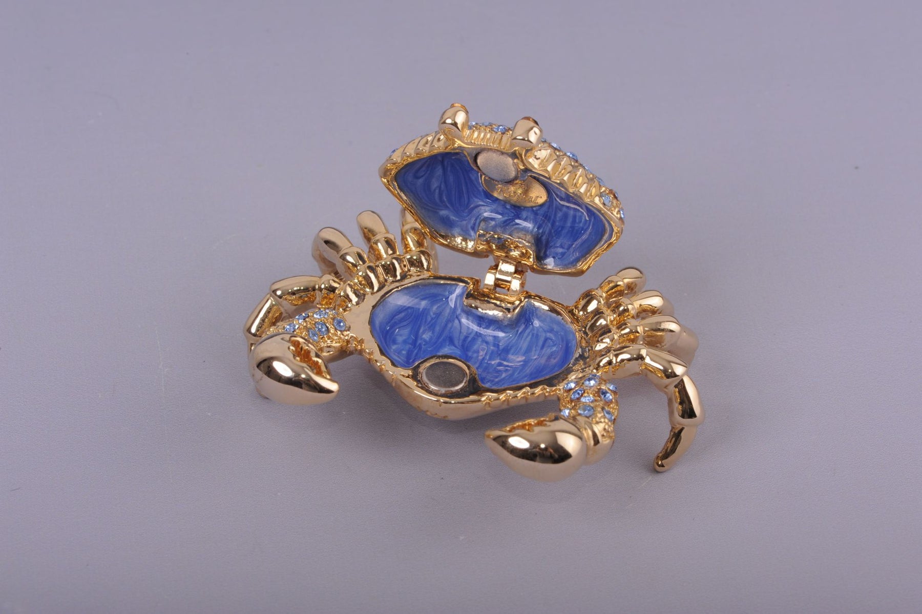 Keren Kopal Golden Crab with blue stones