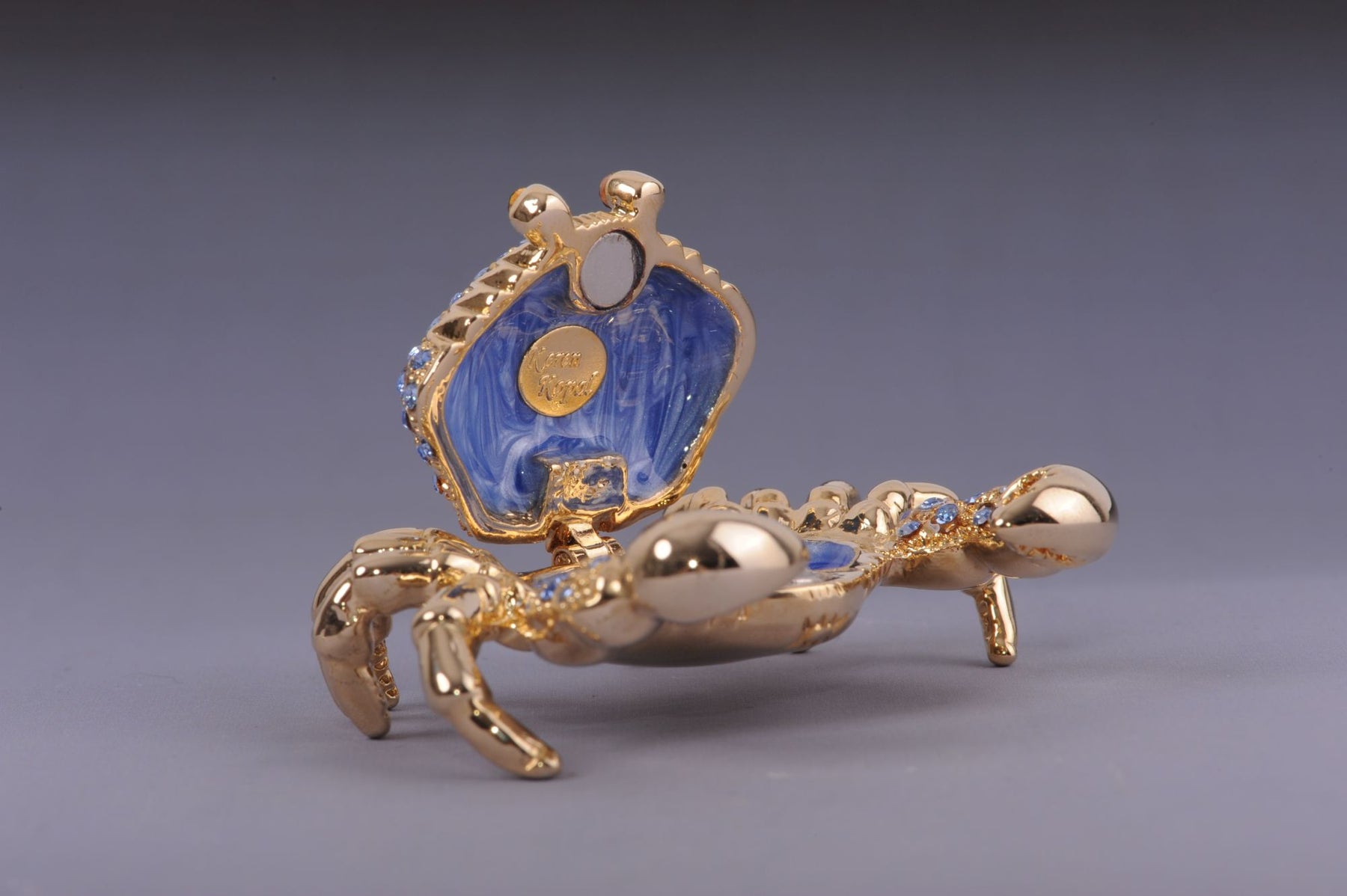 Keren Kopal Golden Crab with blue stones