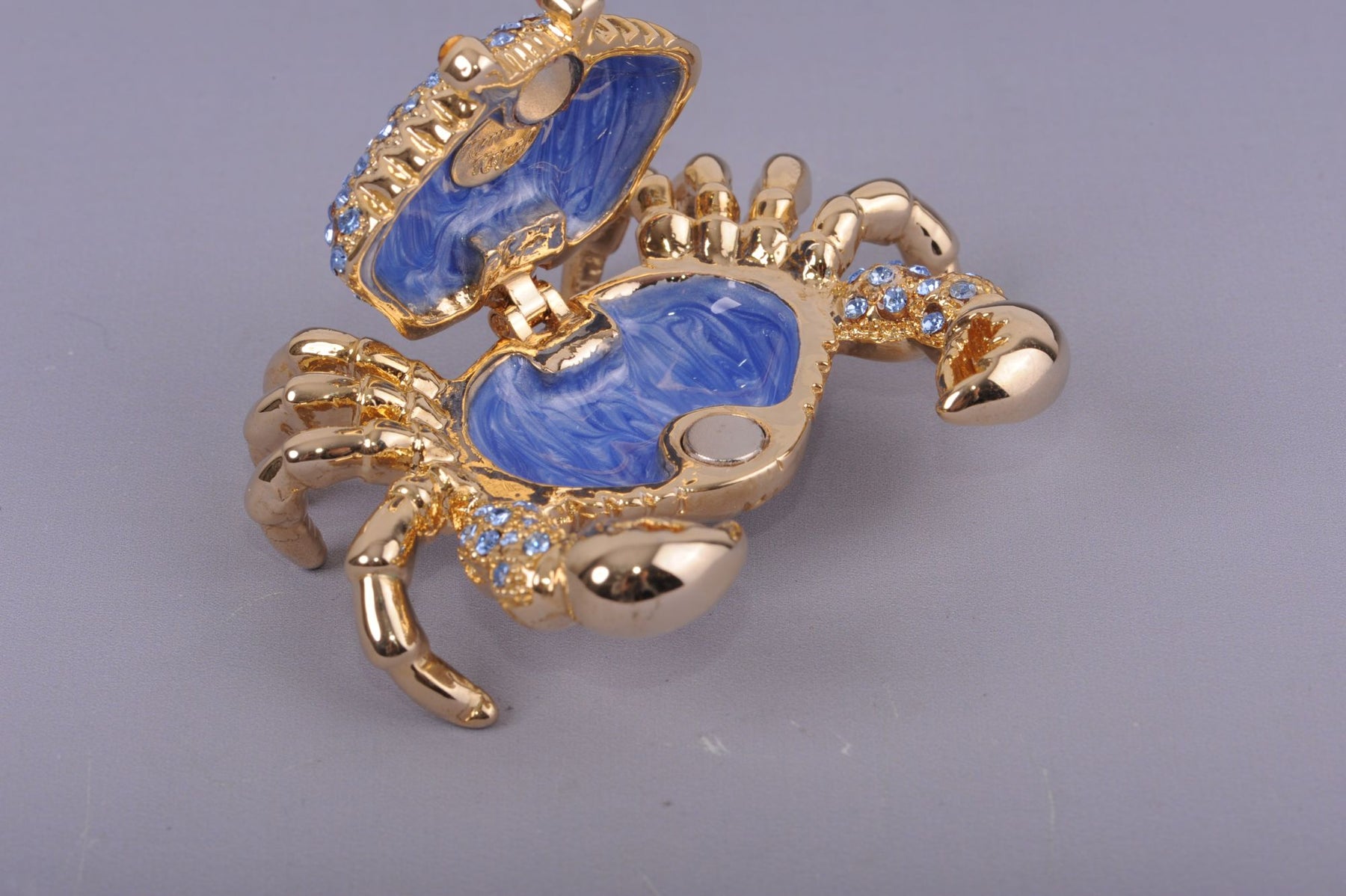 Keren Kopal Golden Crab with blue stones
