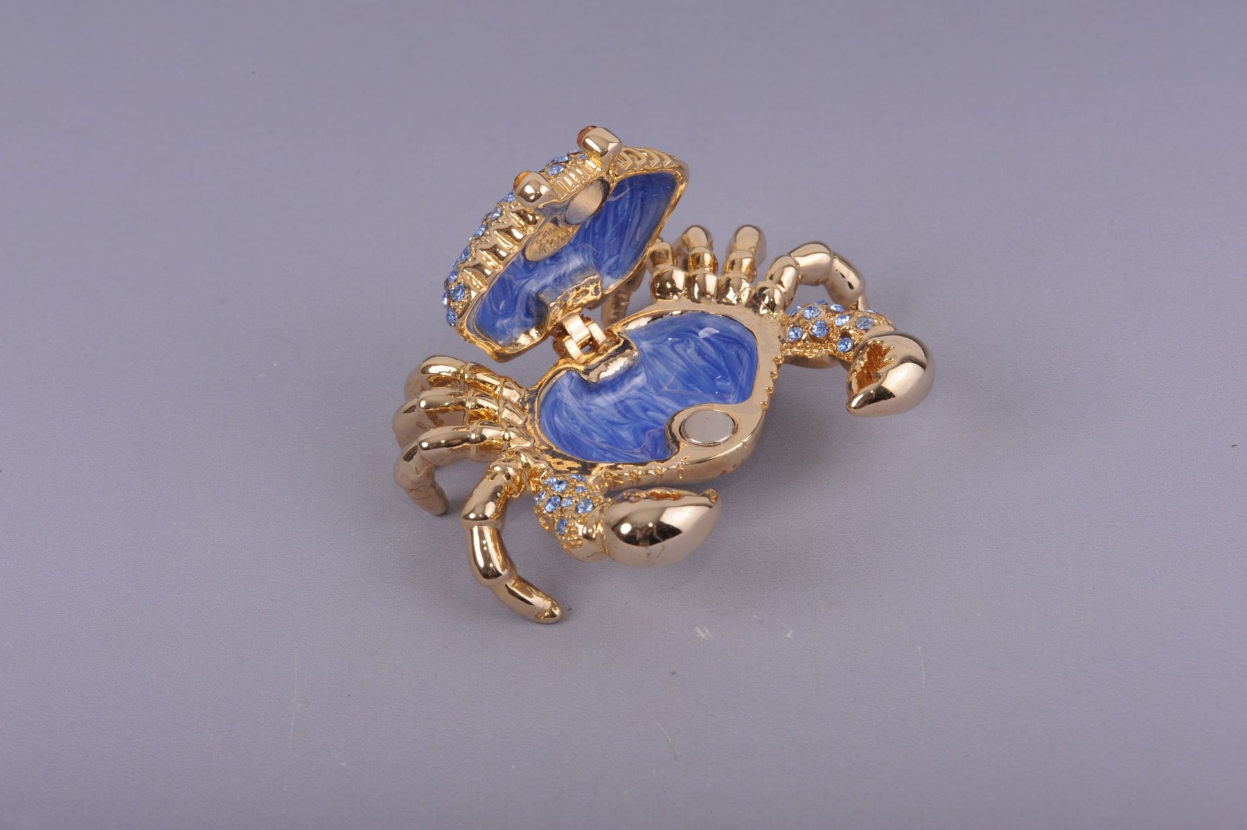 Keren Kopal Golden Crab with blue stones
