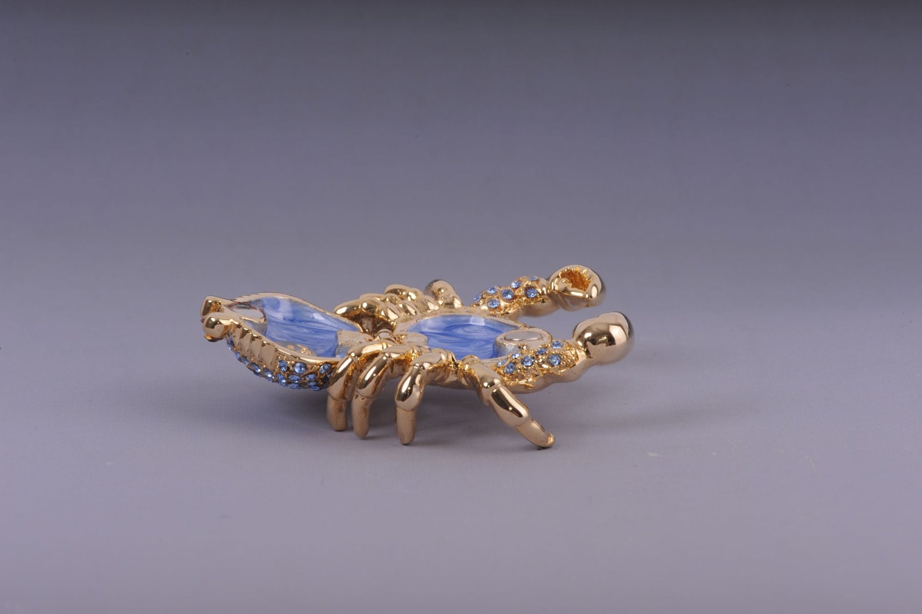Keren Kopal Golden Crab with blue stones