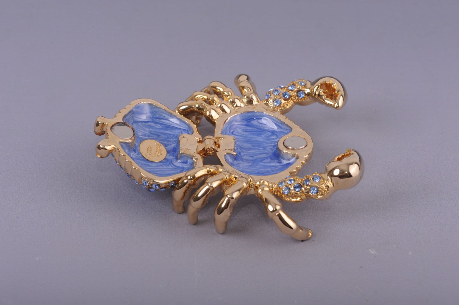Keren Kopal Golden Crab with blue stones
