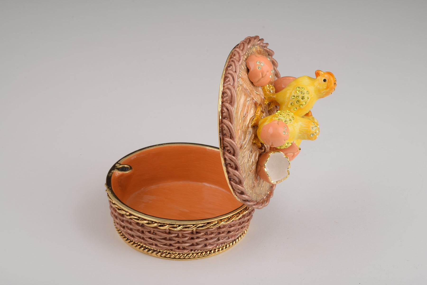 Keren Kopal Brown basket with Baby Chicks &eggs