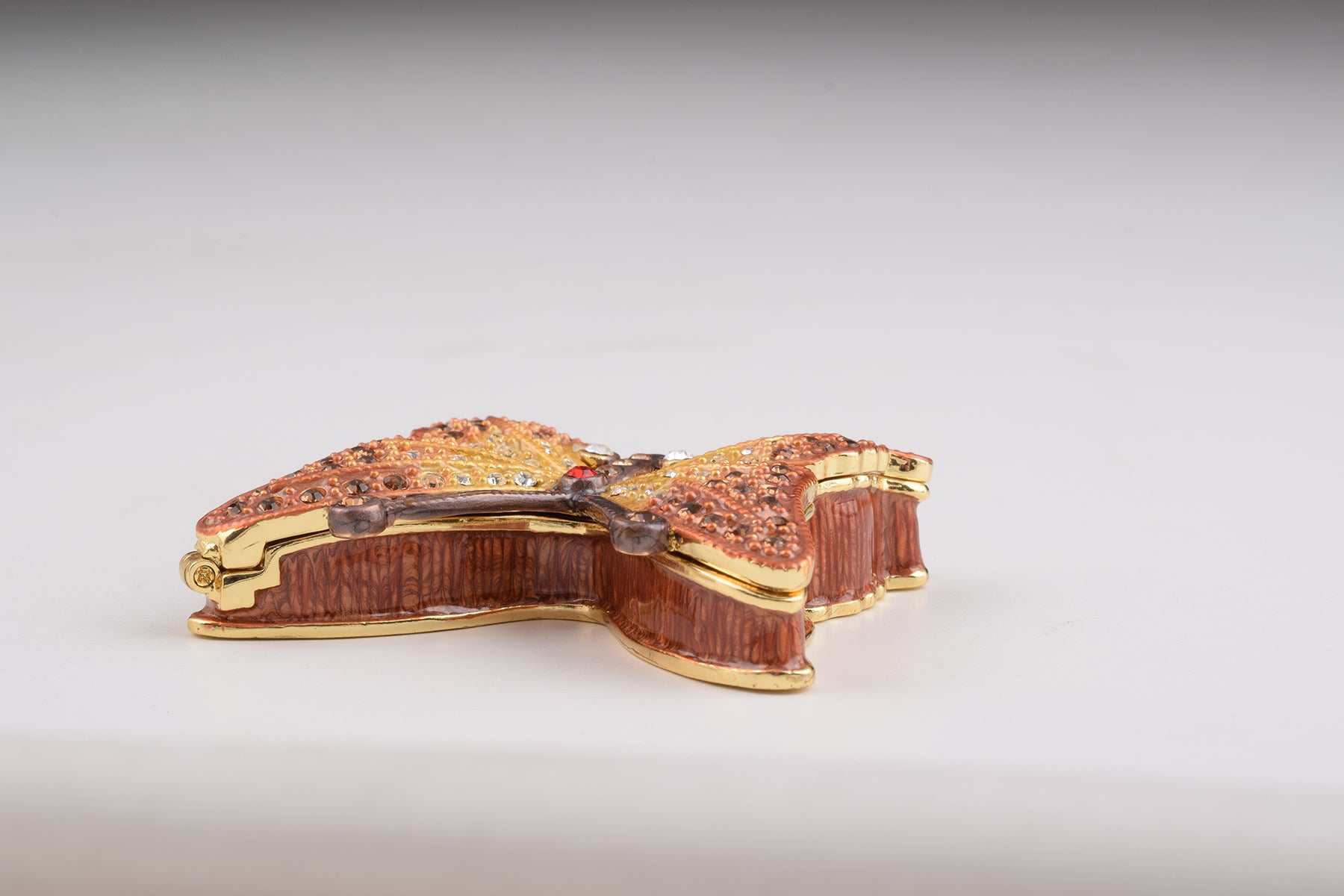 Keren Kopal Brown Butterfly Trinket Box