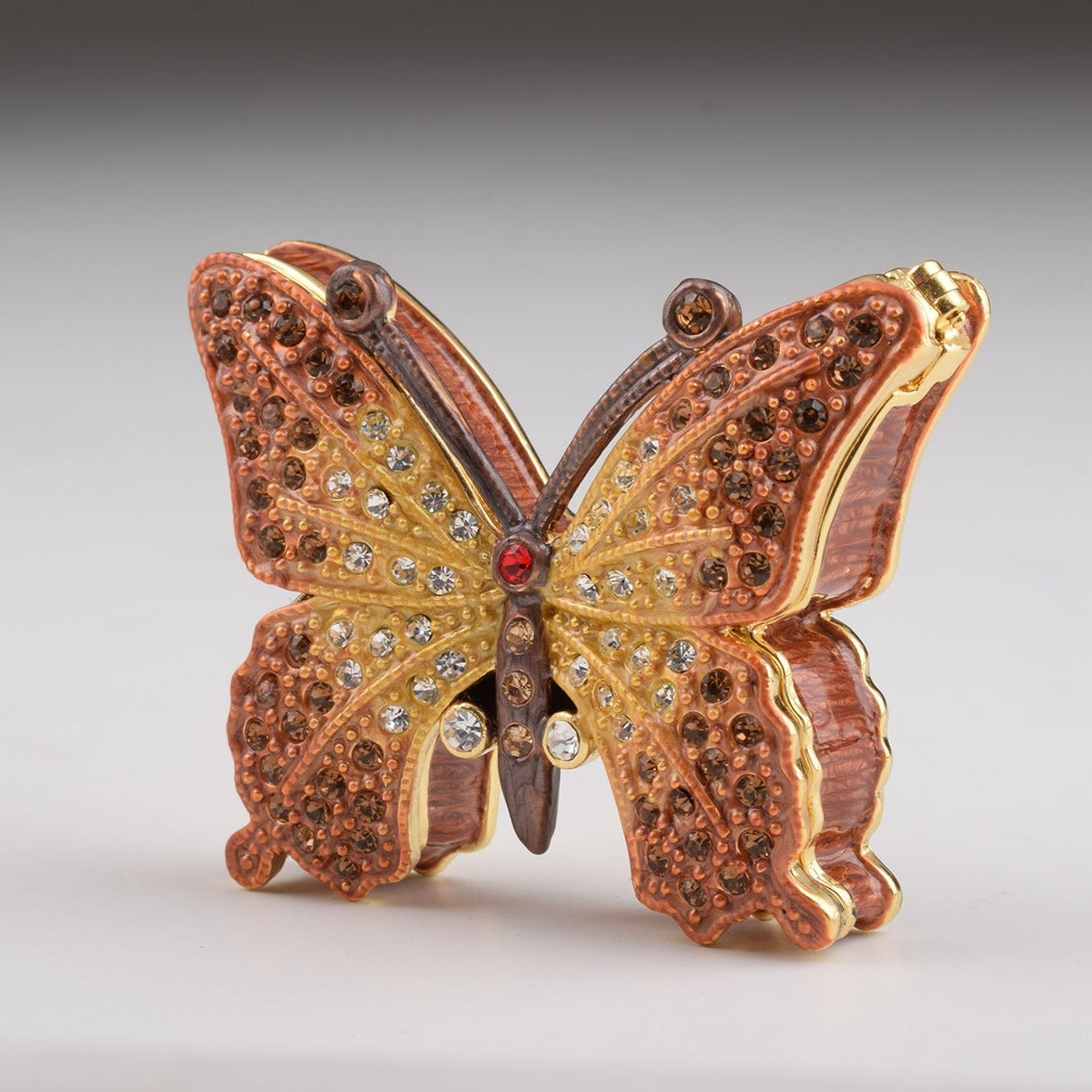Keren Kopal Brown Butterfly Trinket Box