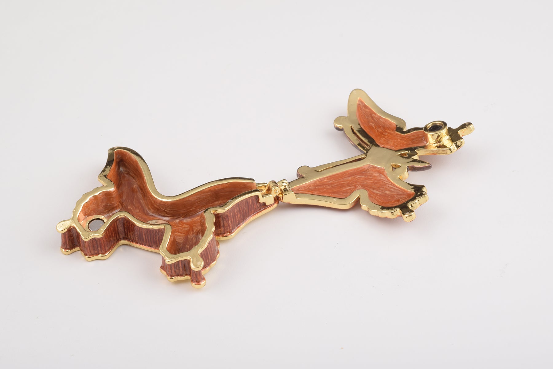 Keren Kopal Brown Butterfly Trinket Box