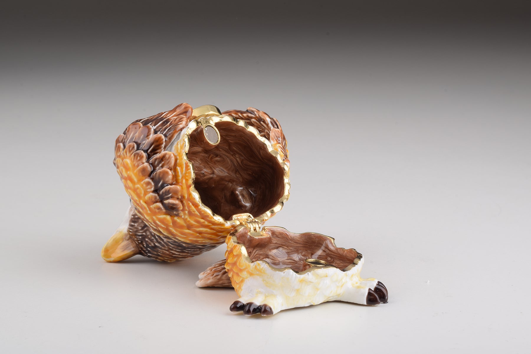 Keren Kopal Brown Owl Playing Guitar Trinket Box