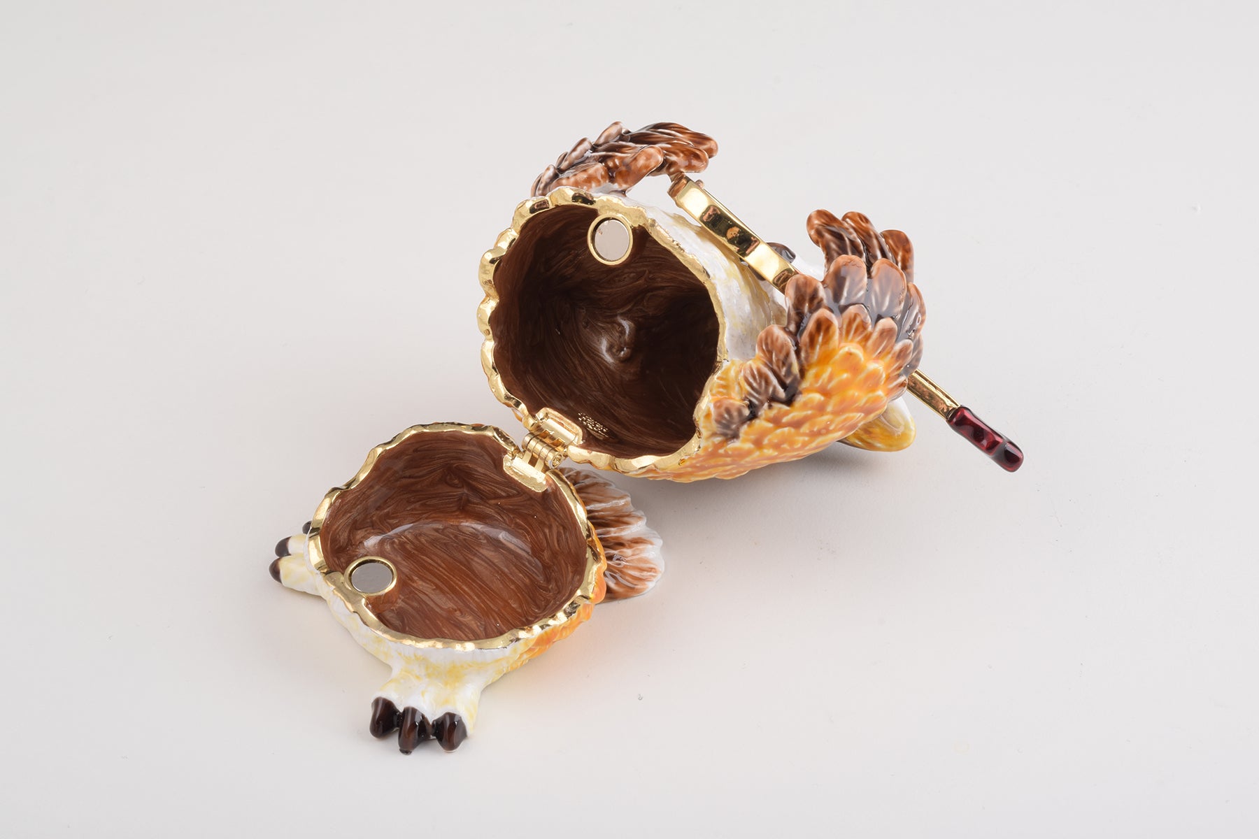 Keren Kopal Brown Owl Playing Guitar Trinket Box