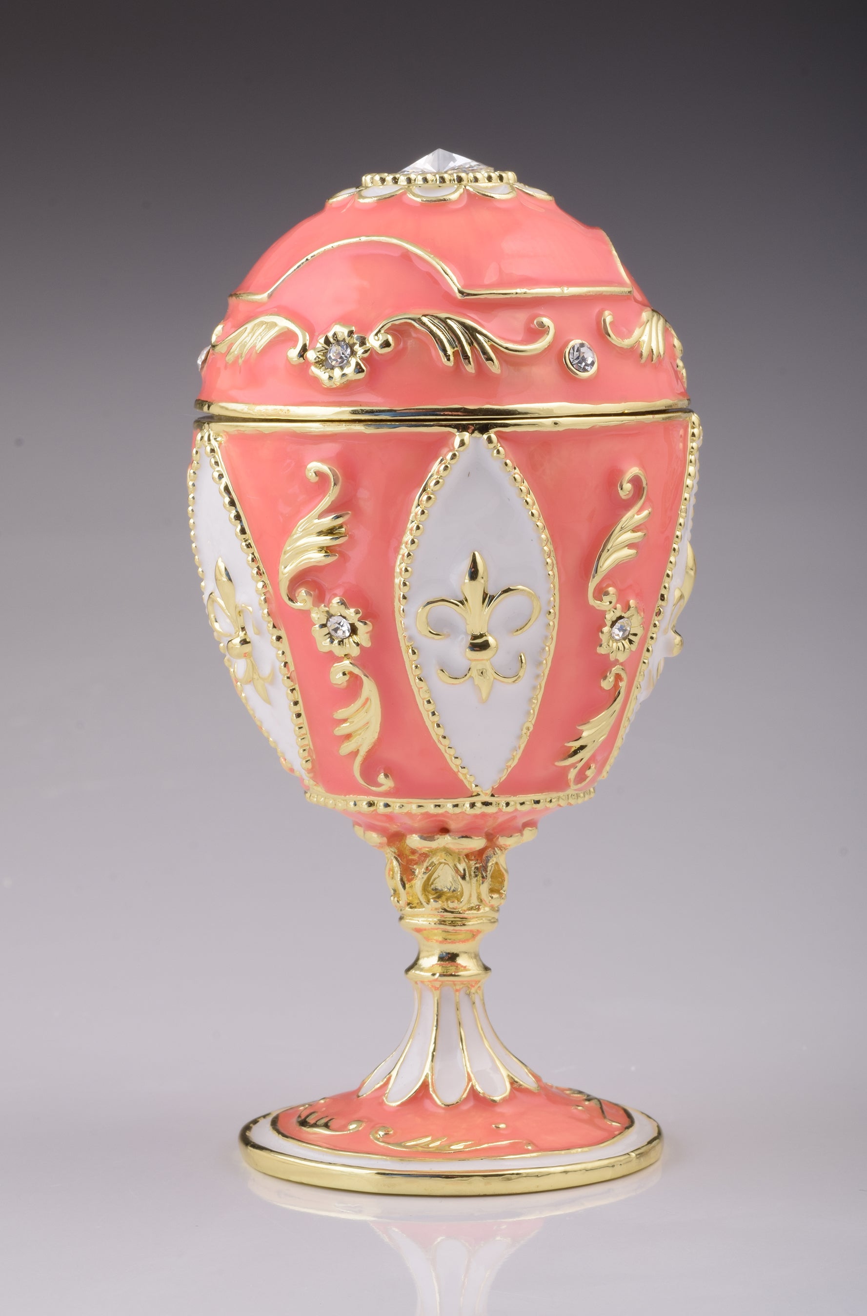 Keren Kopal Pink Faberge Egg with Elephant Inside