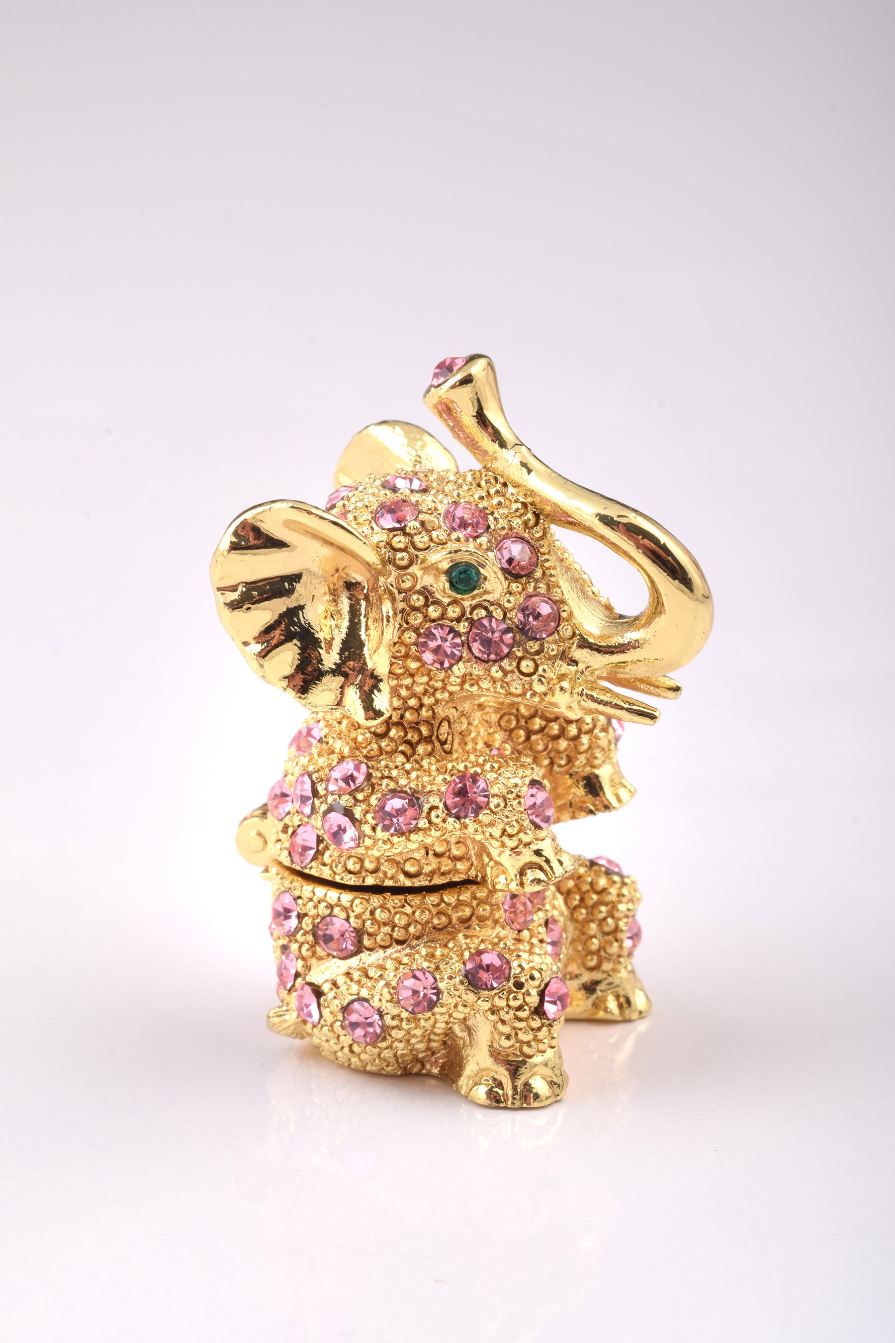 Keren Kopal Pink Faberge Egg with Elephant Inside