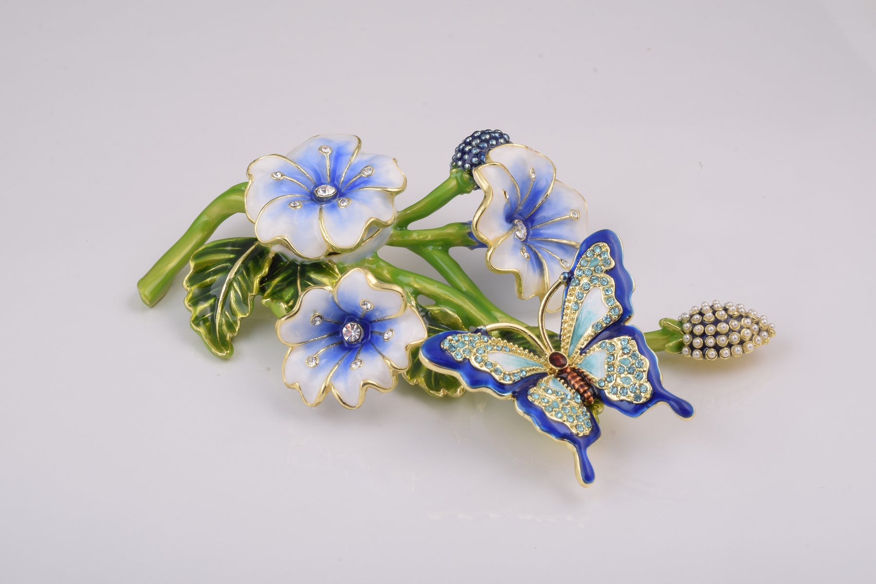 Keren Kopal Blue Butterfly on Flowers
