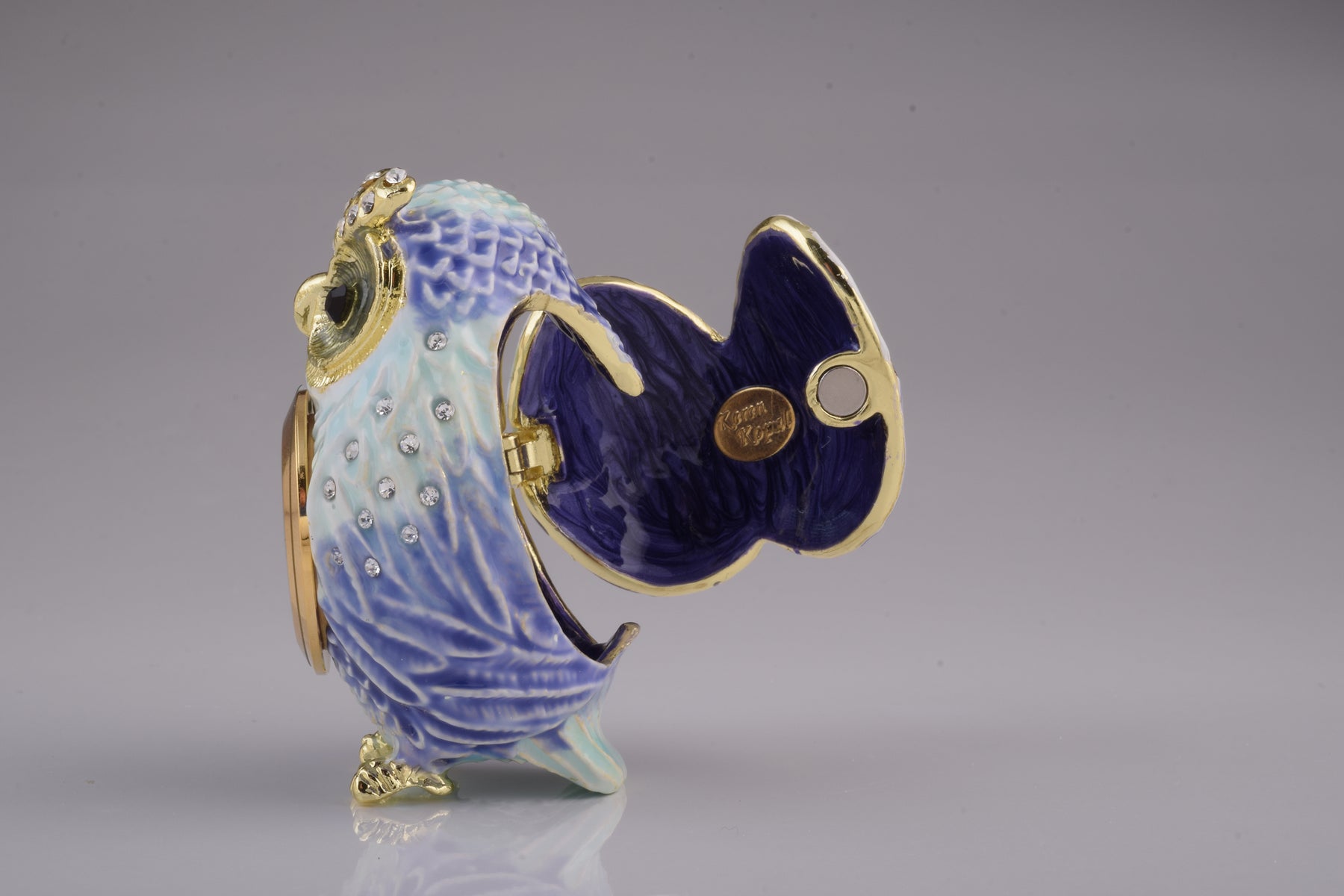 Keren Kopal Light Blue Owl with Clock