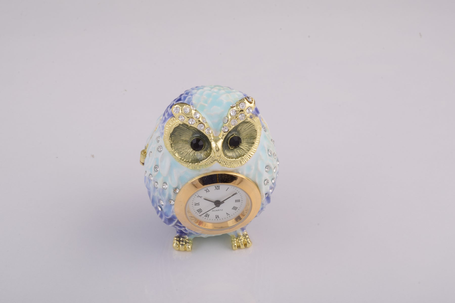 Keren Kopal Light Blue Owl with Clock