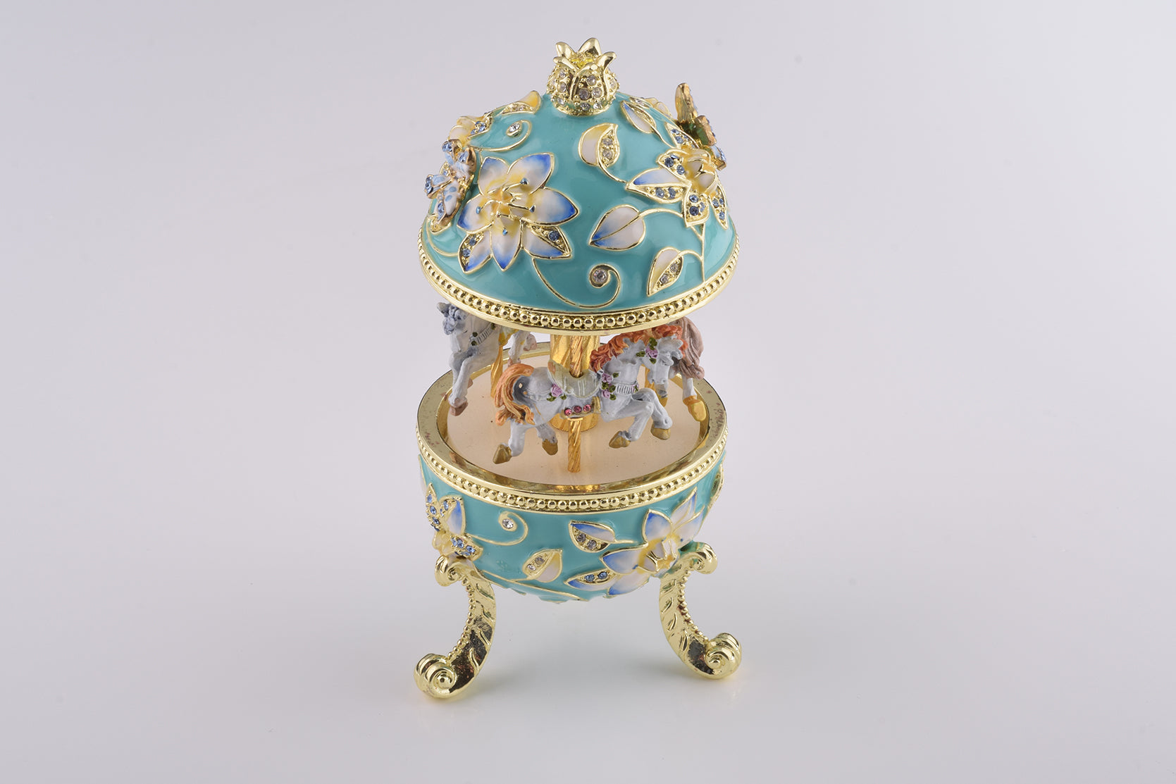 Keren Kopal Teal Wind up Musical Carousel