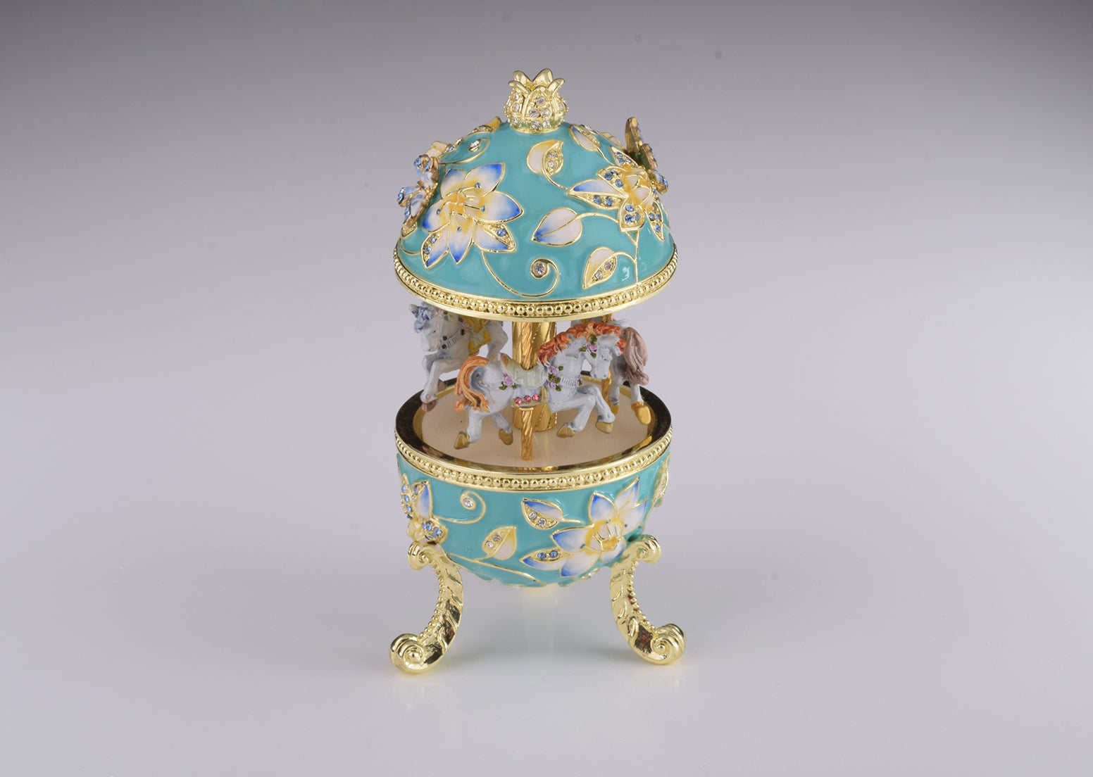 Keren Kopal Teal Wind up Musical Carousel