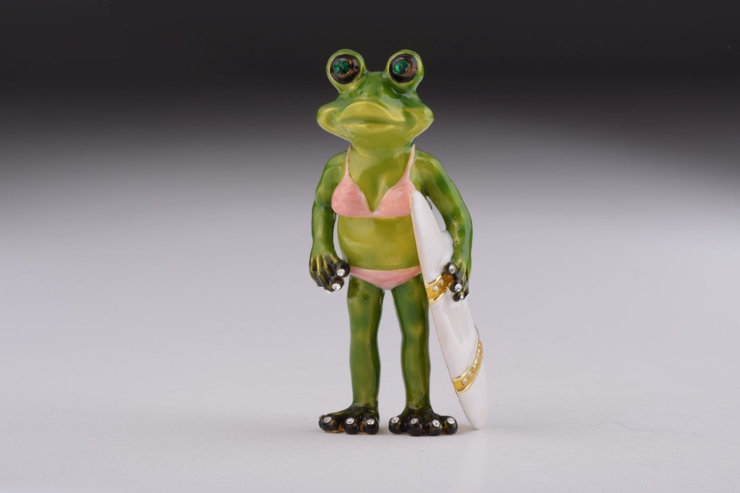 Keren Kopal Frog Holding a Surfboard