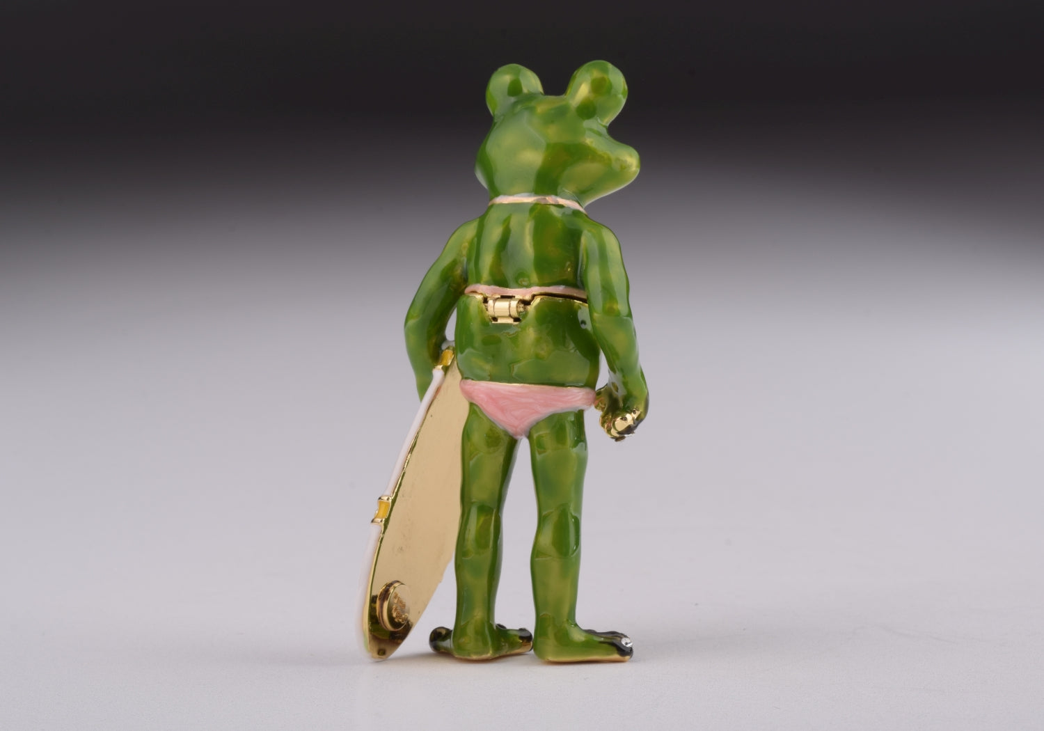 Keren Kopal Frog Holding a Surfboard