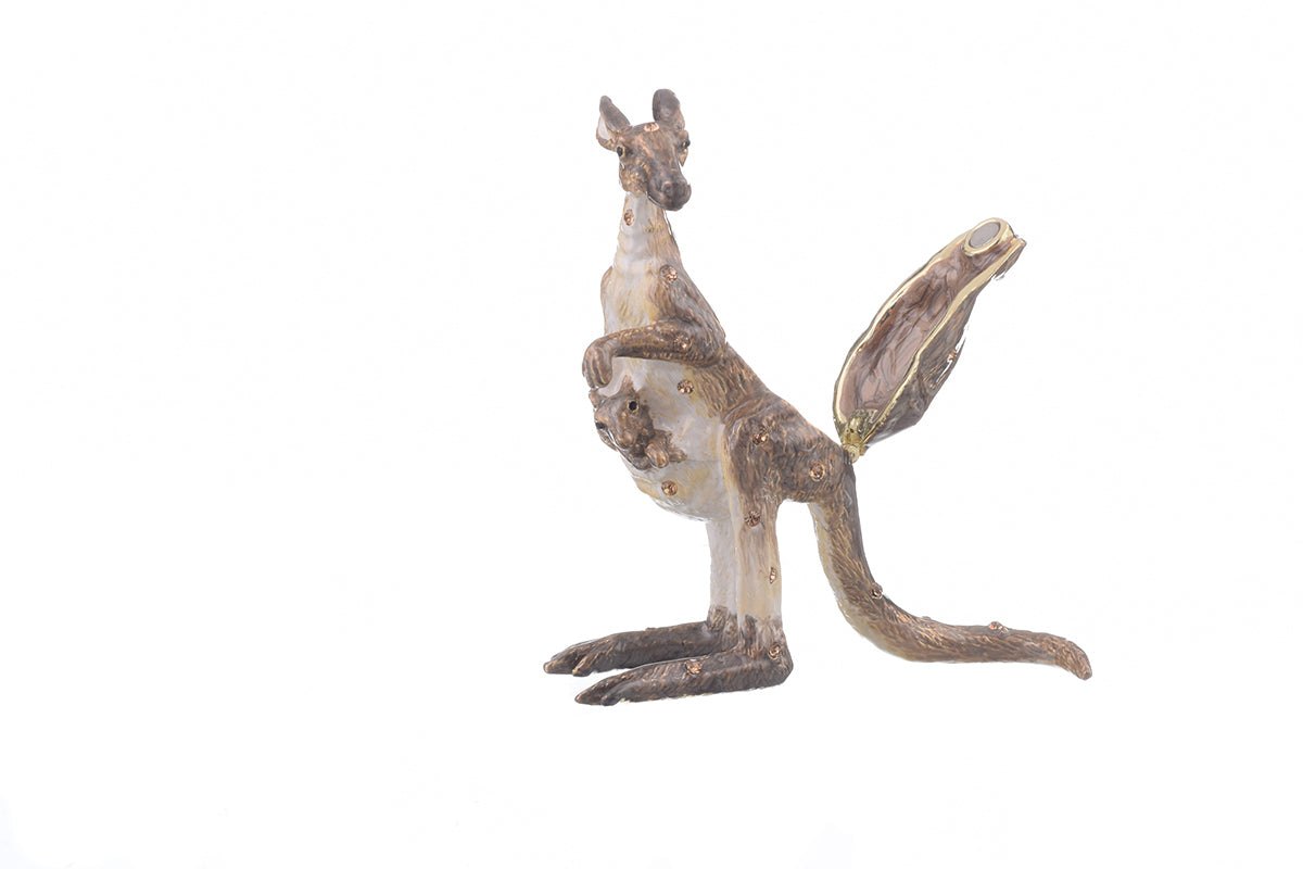 Keren Kopal Brown Kangaroo with Baby