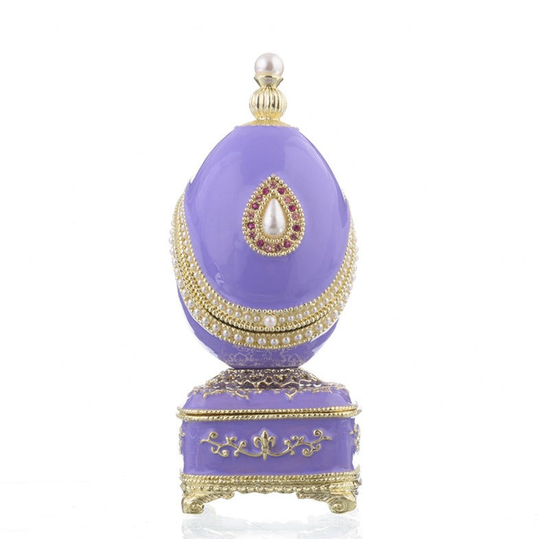 Keren Kopal Purple Faberge Egg with Pearl