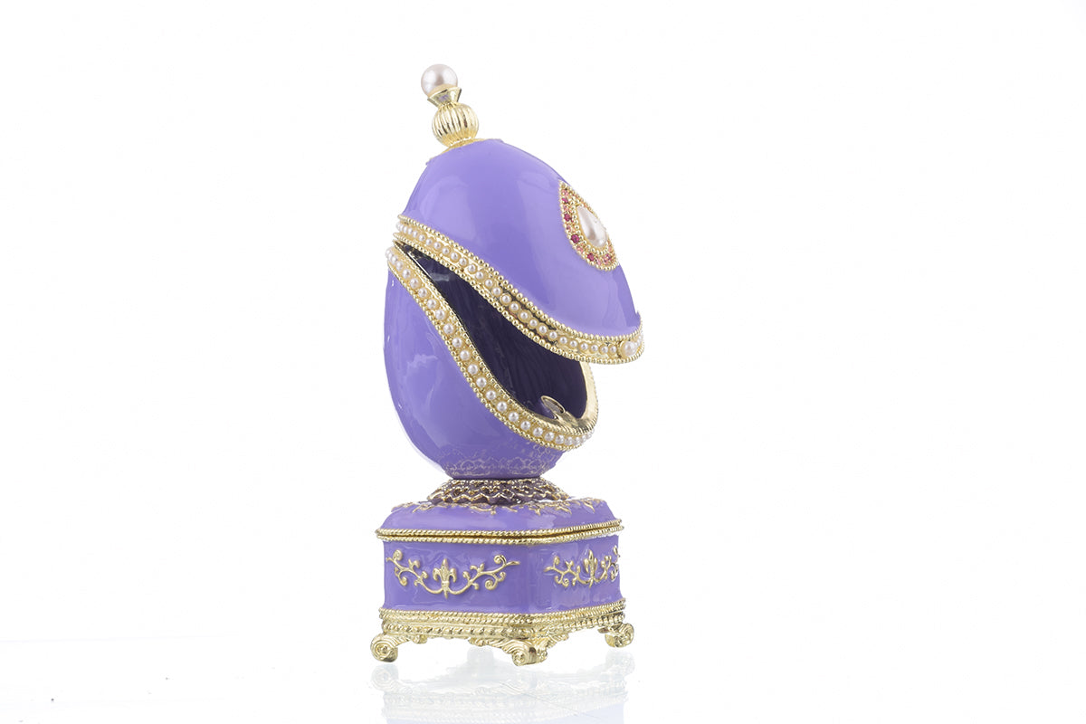 Keren Kopal Blue Faberge Egg with Pearl