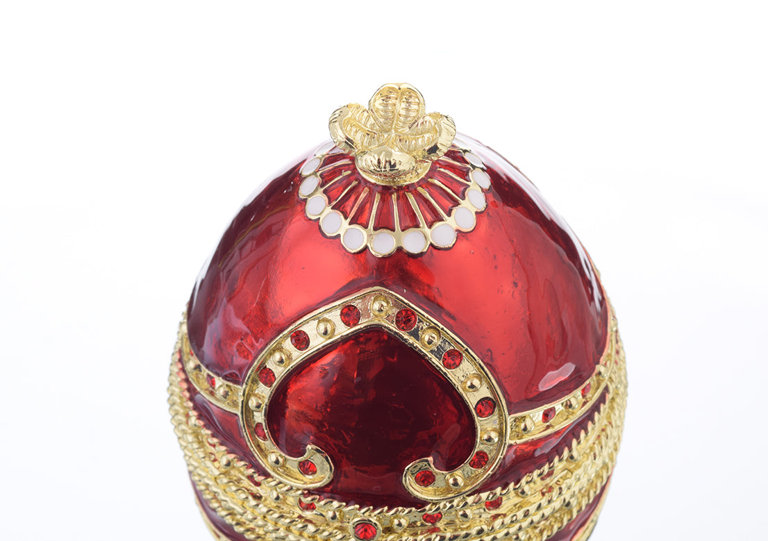 Keren Kopal Red Faberge Egg with Heart Inside