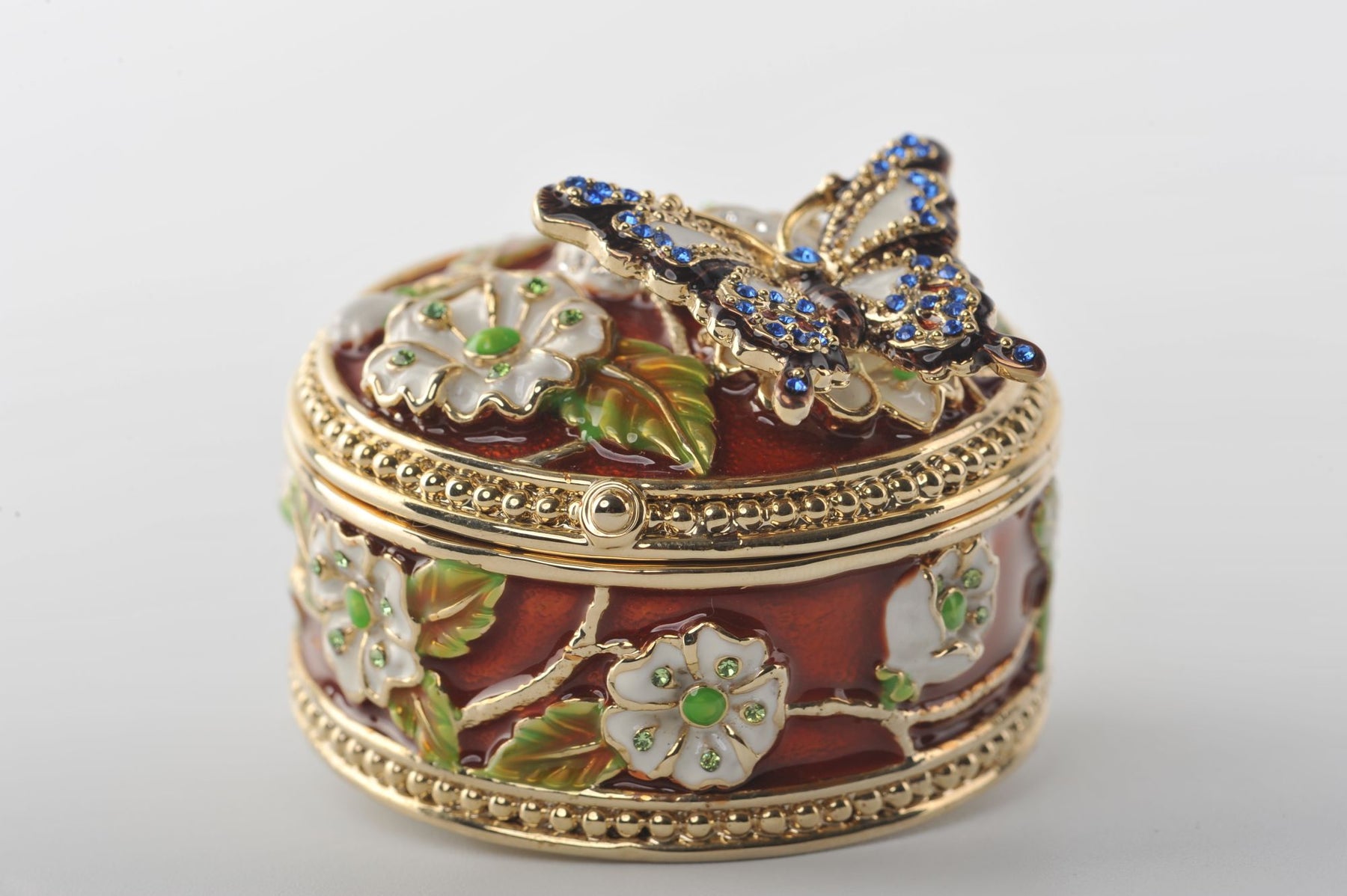 Keren Kopal Butterfly & Flowers Trinket Box