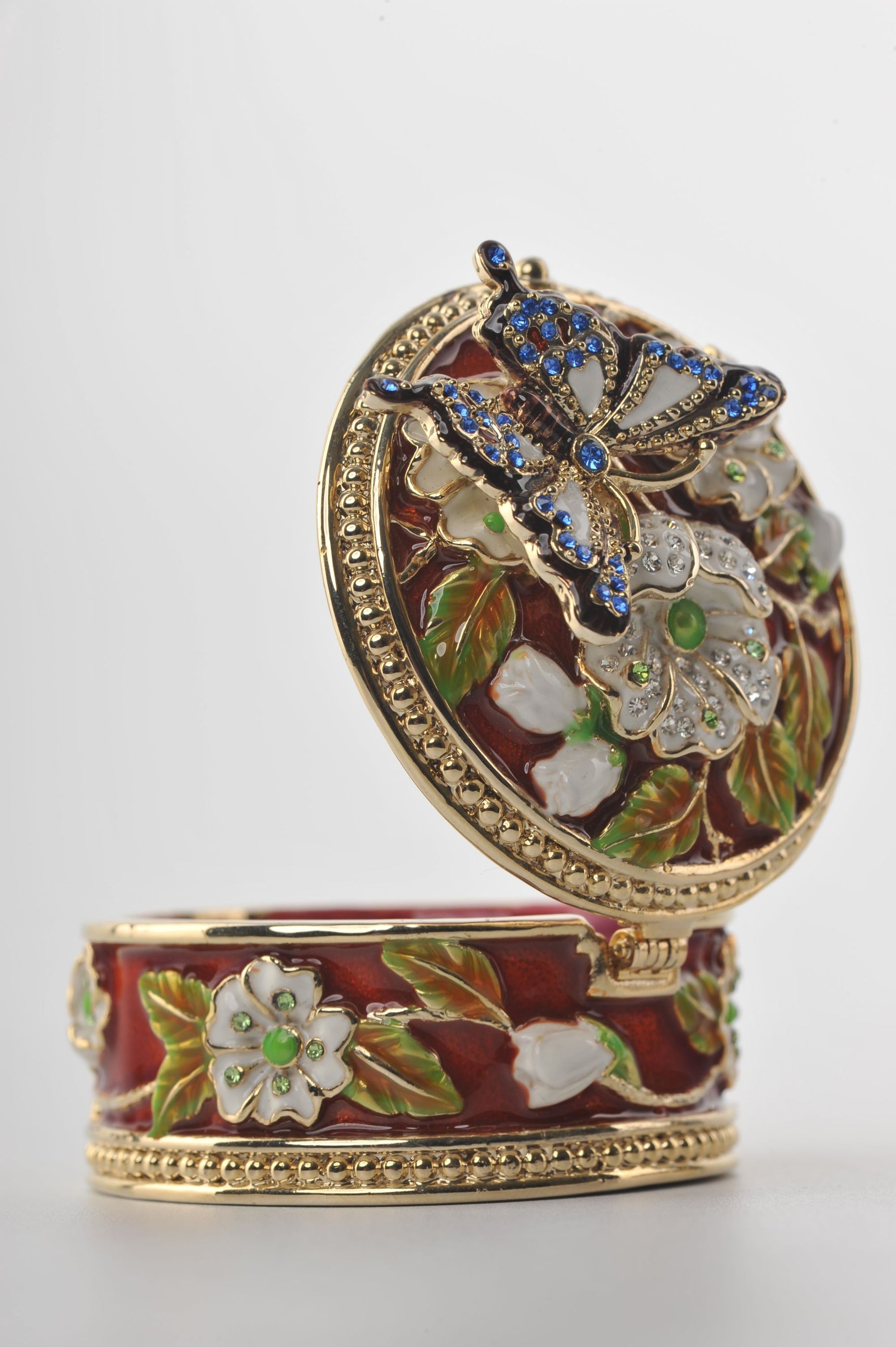 Keren Kopal Butterfly & Flowers Trinket Box