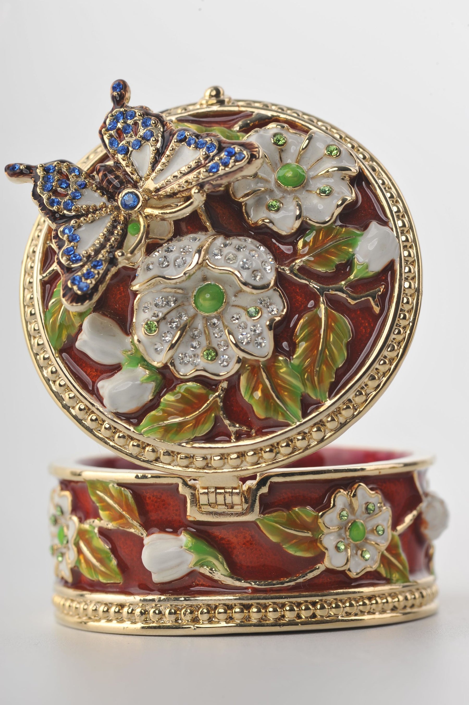 Keren Kopal Butterfly & Flowers Trinket Box