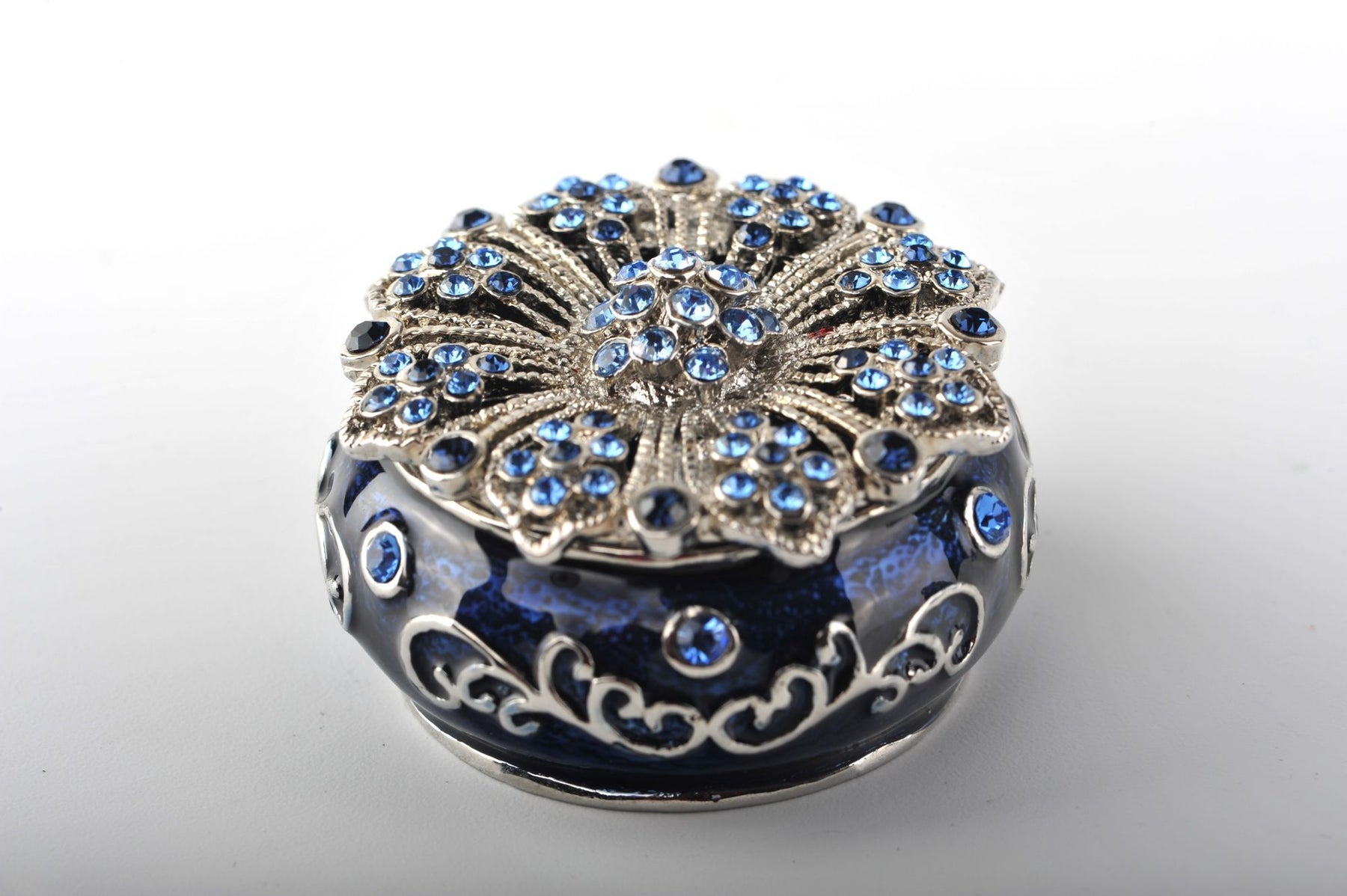 Keren Kopal Decorated Blue Trinket Box