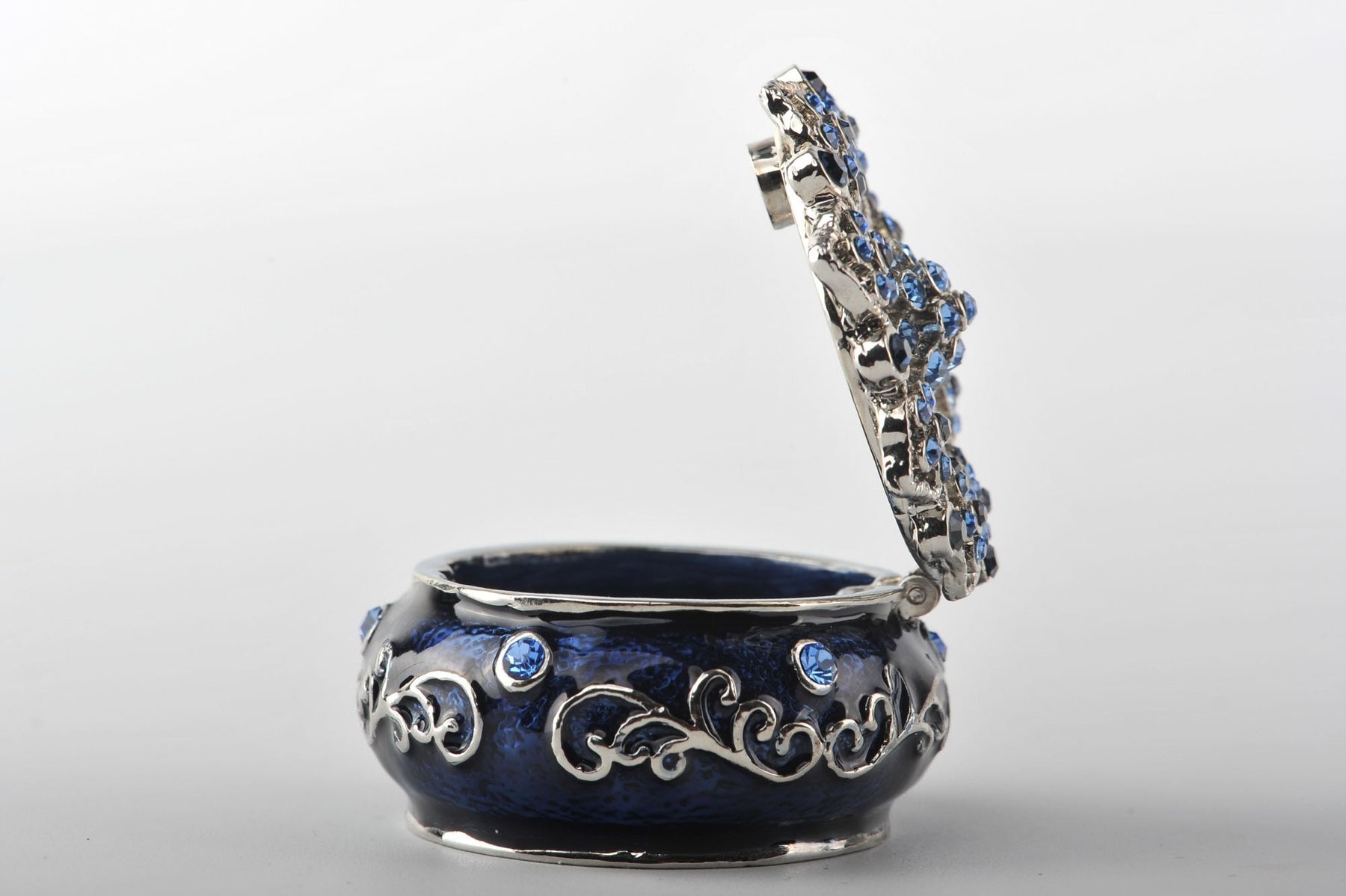 Keren Kopal Decorated Blue Trinket Box