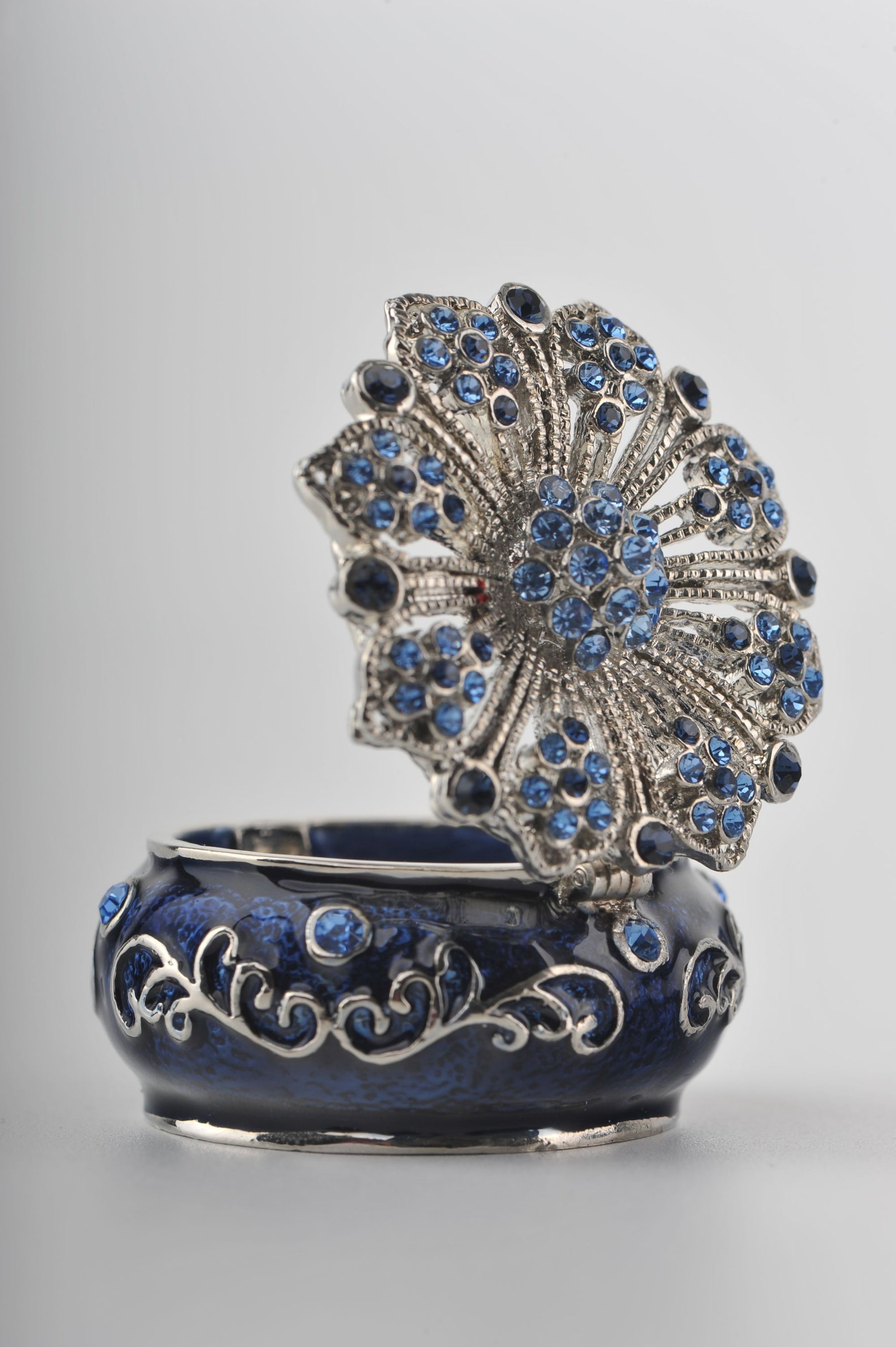 Keren Kopal Decorated Blue Trinket Box