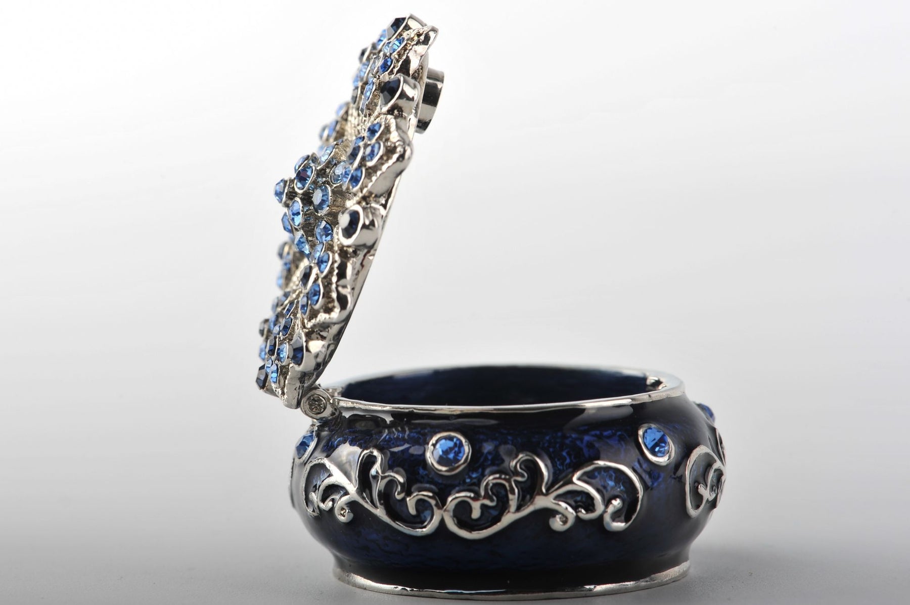 Keren Kopal Decorated Blue Trinket Box