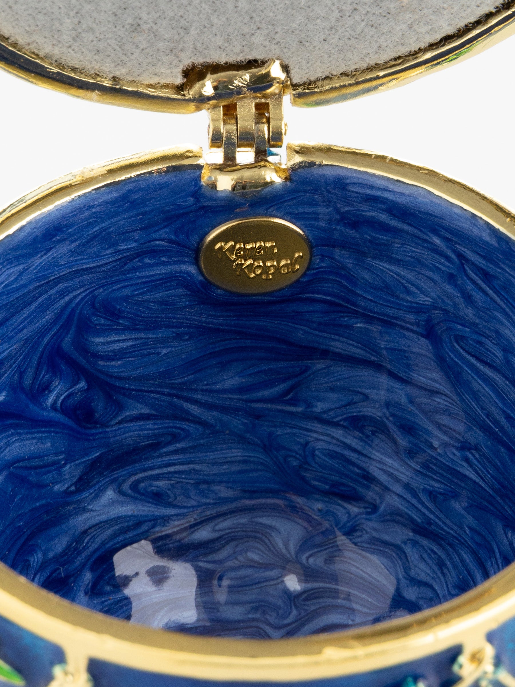 Keren Kopal Blue Russian Egg with Eagles Music Playing Egg