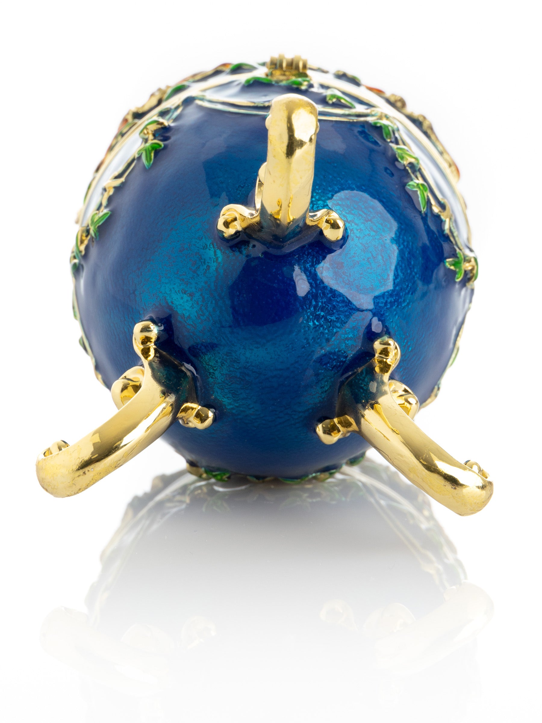 Keren Kopal Blue Russian Egg with Eagles Music Playing Egg