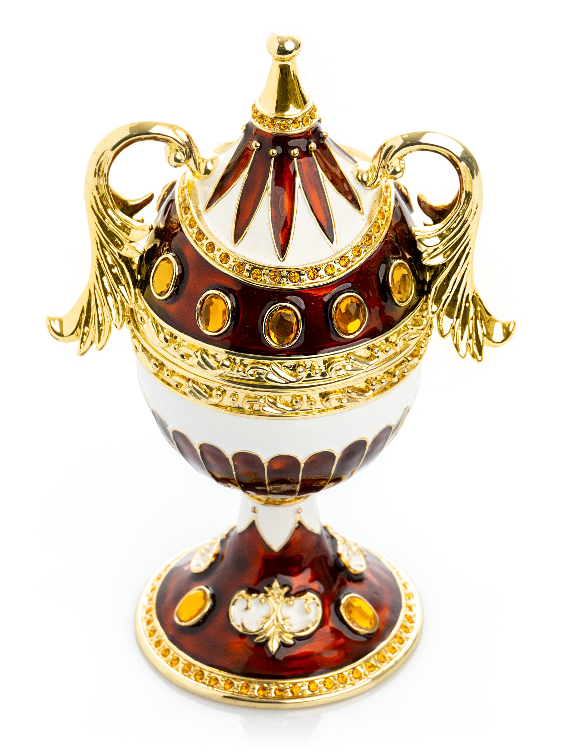 Keren Kopal Brown Music Playing Faberge Egg with Wings