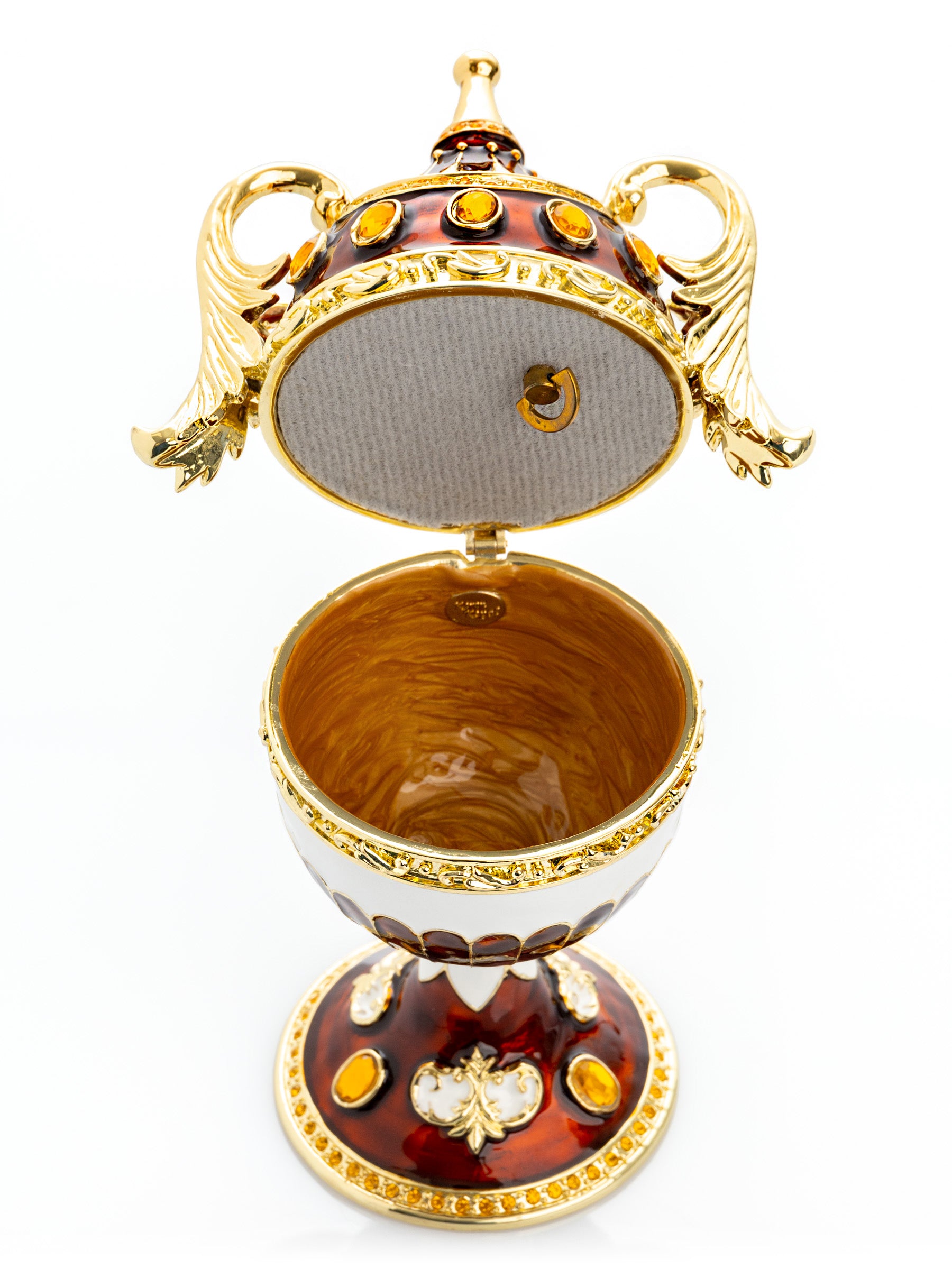 Keren Kopal Brown Music Playing Faberge Egg with Wings
