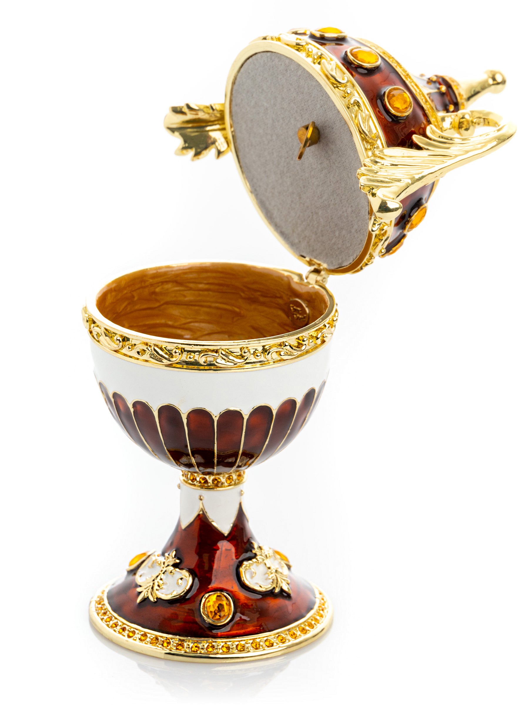 Keren Kopal Brown Music Playing Faberge Egg with Wings
