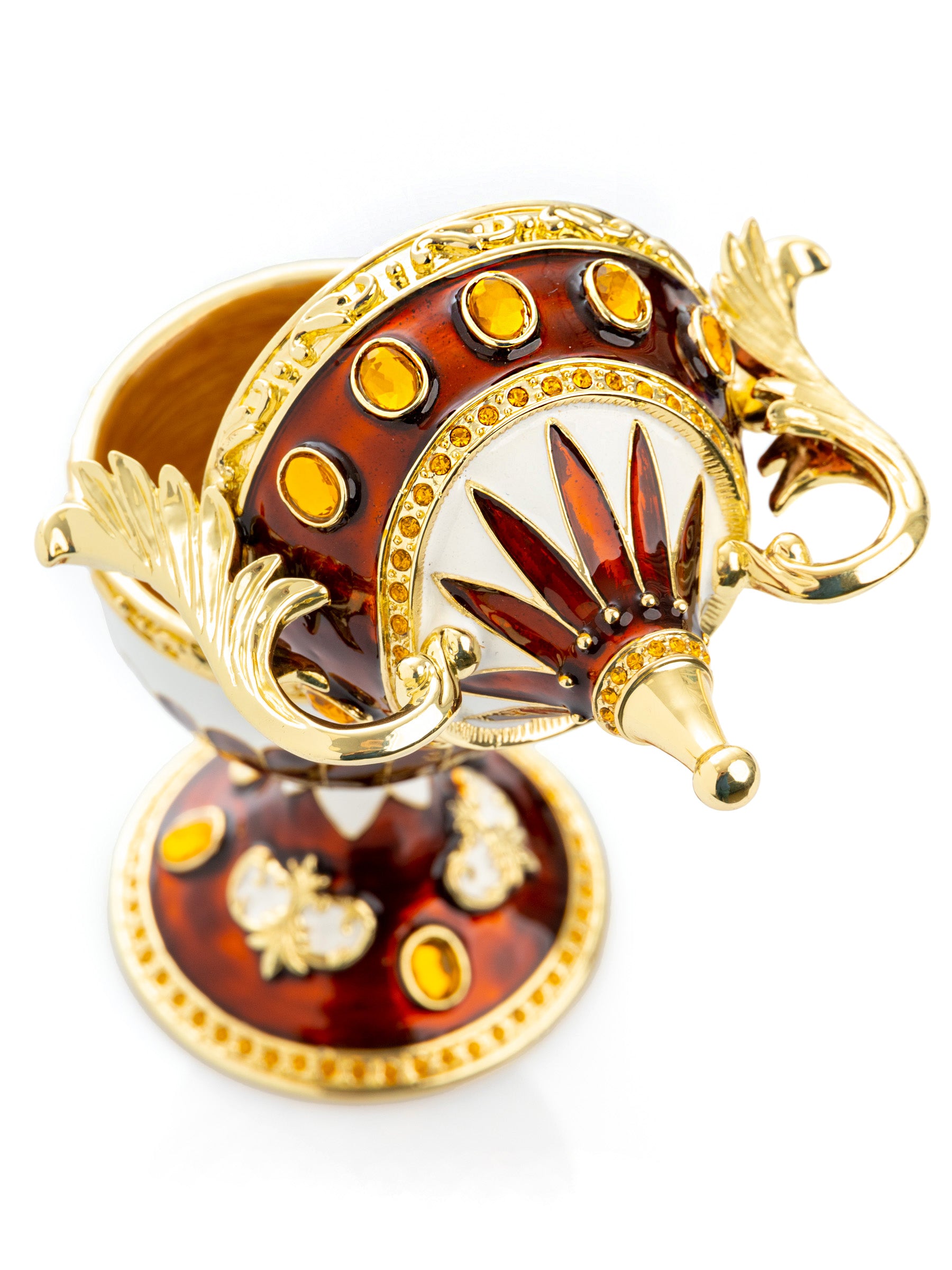 Keren Kopal Brown Music Playing Faberge Egg with Wings