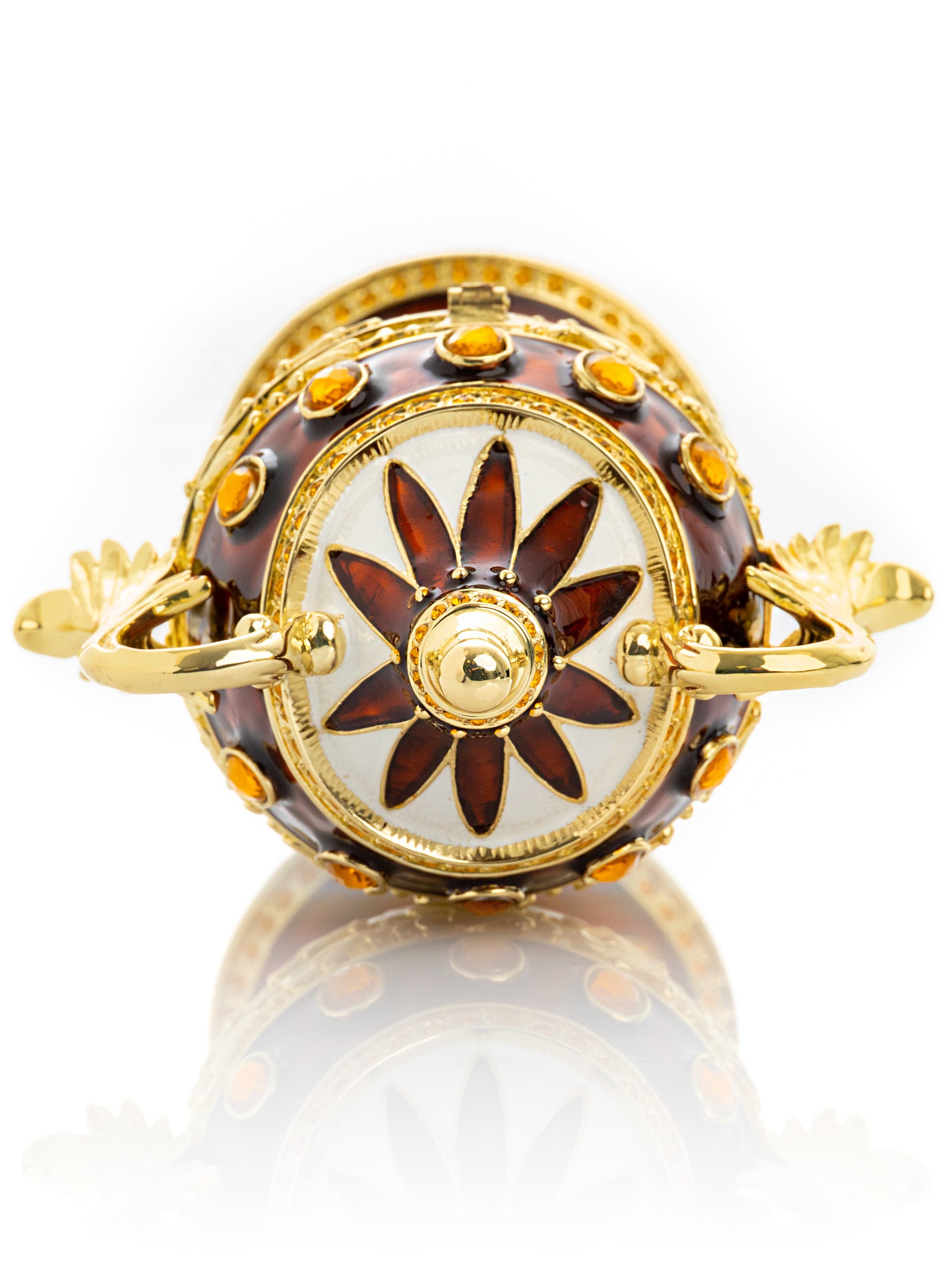 Keren Kopal Brown Music Playing Faberge Egg with Wings