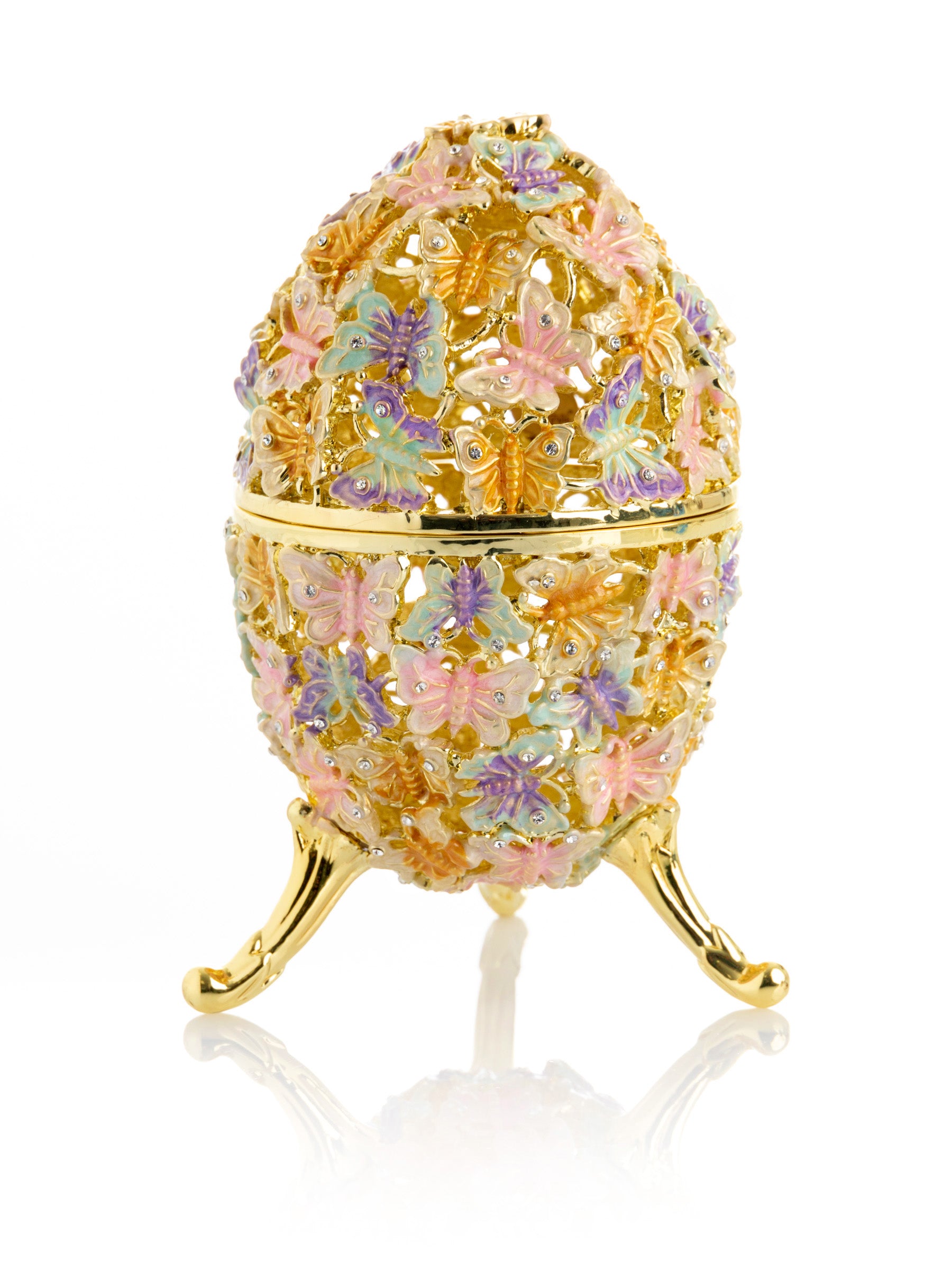Keren Kopal Golden Faberge Egg Decorated with Butterflies