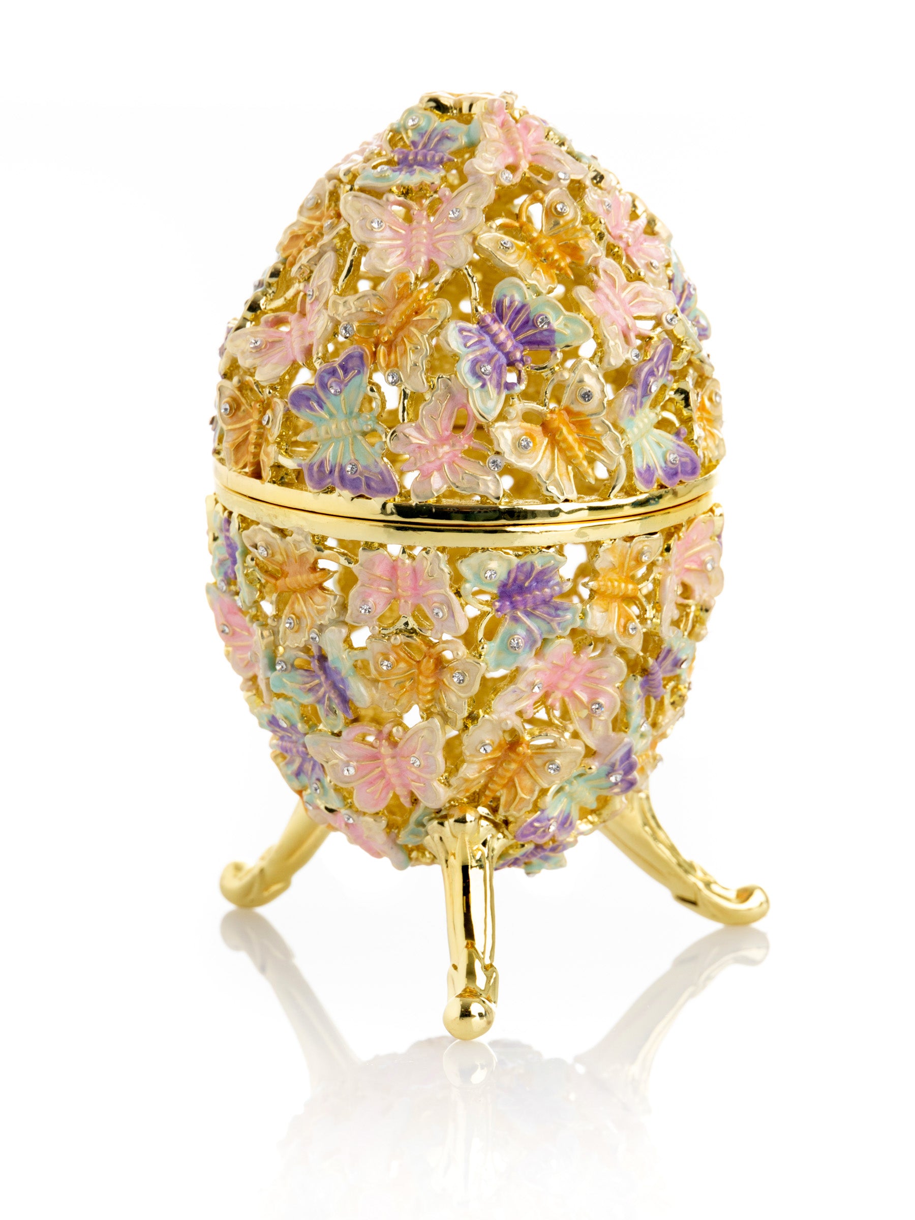 Keren Kopal Golden Faberge Egg Decorated with Butterflies