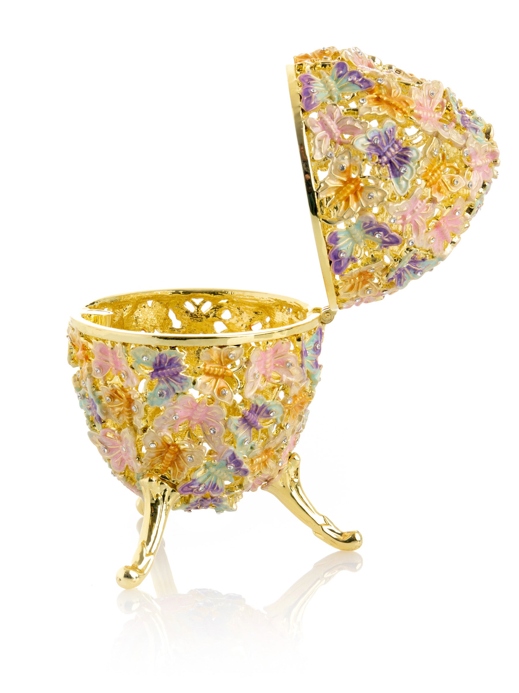 Keren Kopal Golden Faberge Egg Decorated with Butterflies