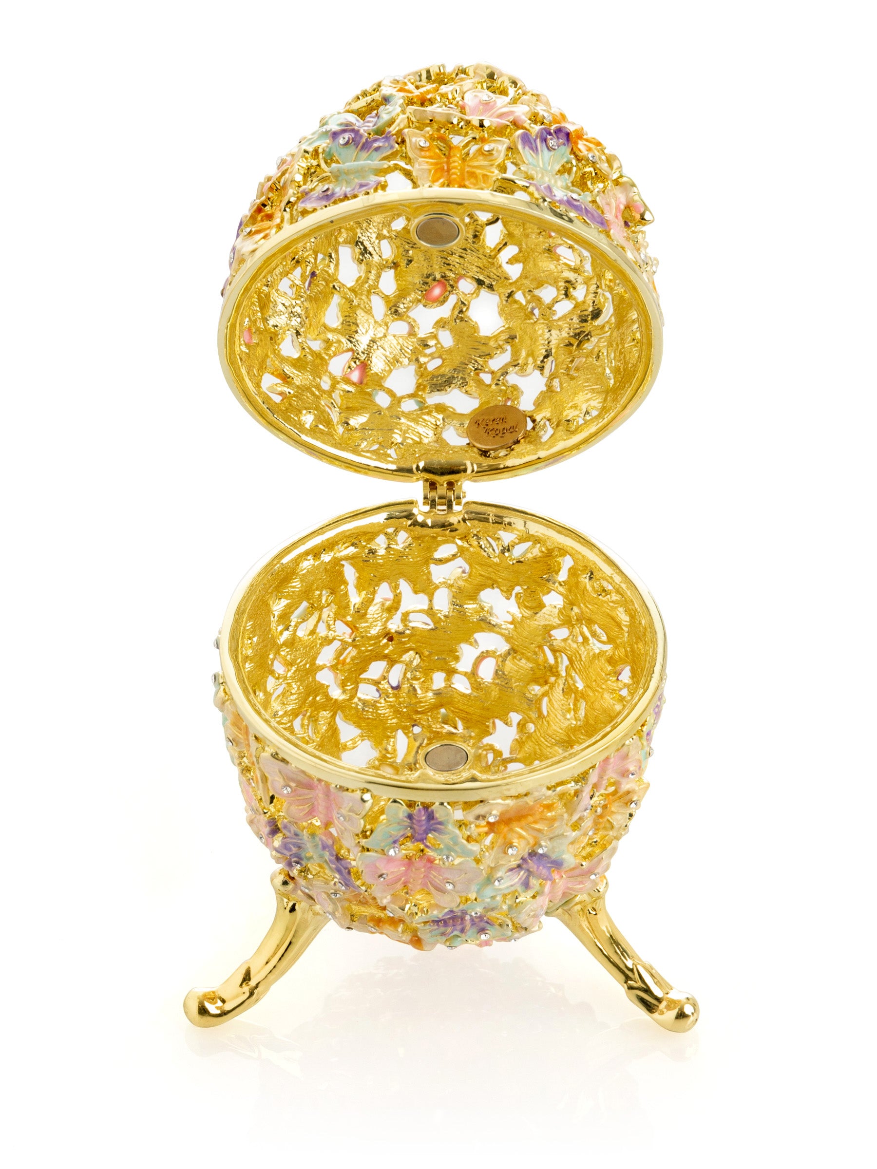 Keren Kopal Golden Faberge Egg Decorated with Butterflies
