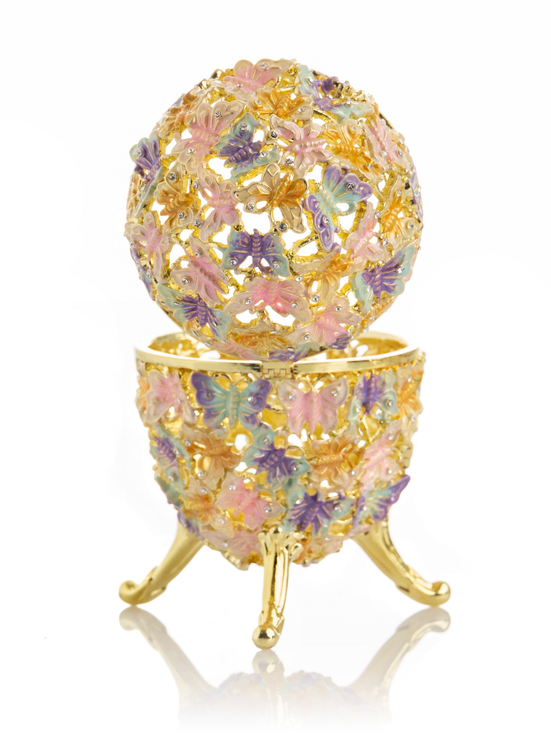 Keren Kopal Golden Faberge Egg Decorated with Butterflies