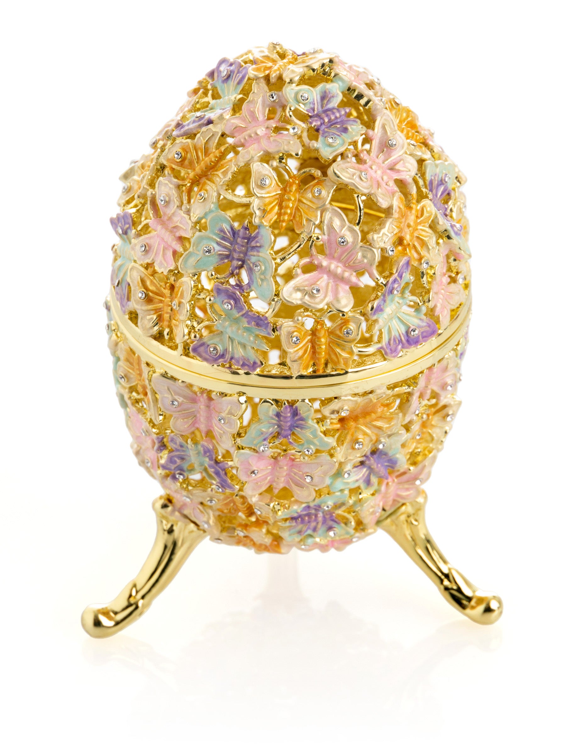 Keren Kopal Golden Faberge Egg Decorated with Butterflies