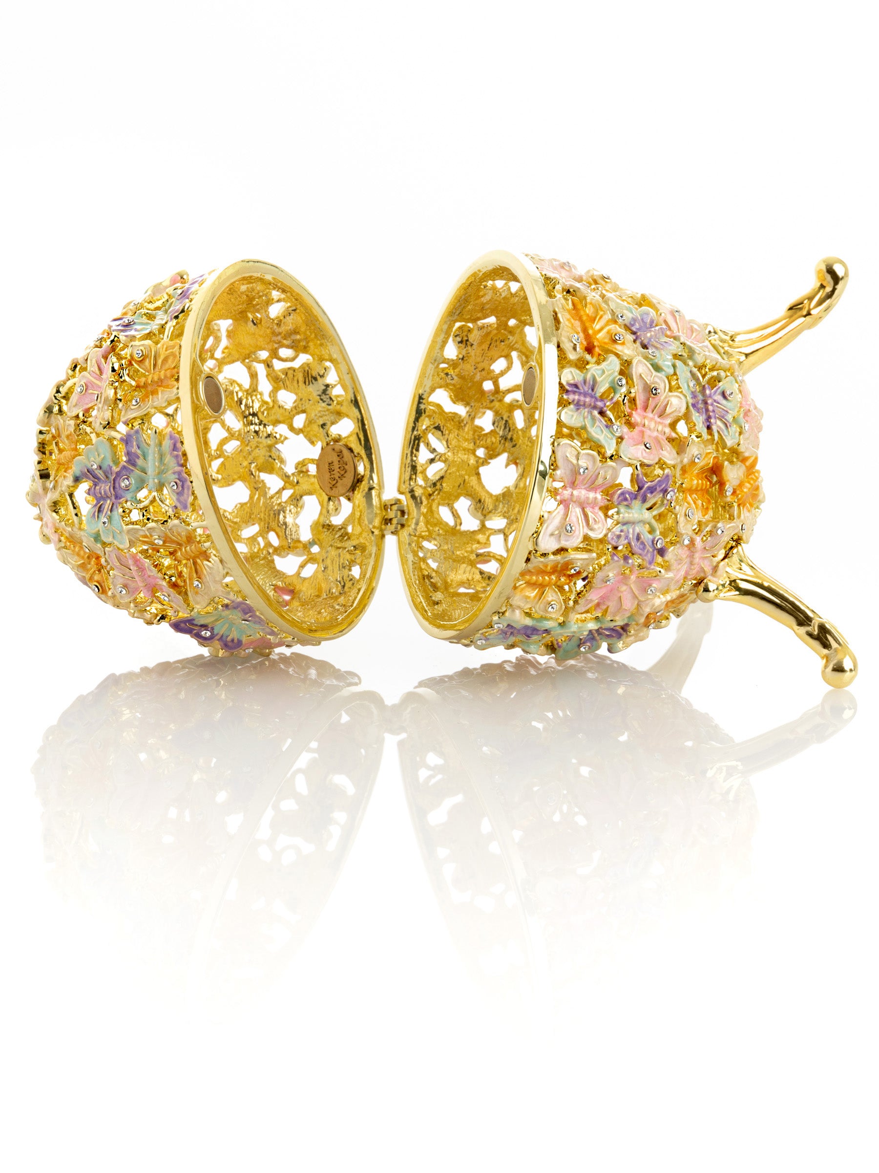 Keren Kopal Golden Faberge Egg Decorated with Butterflies