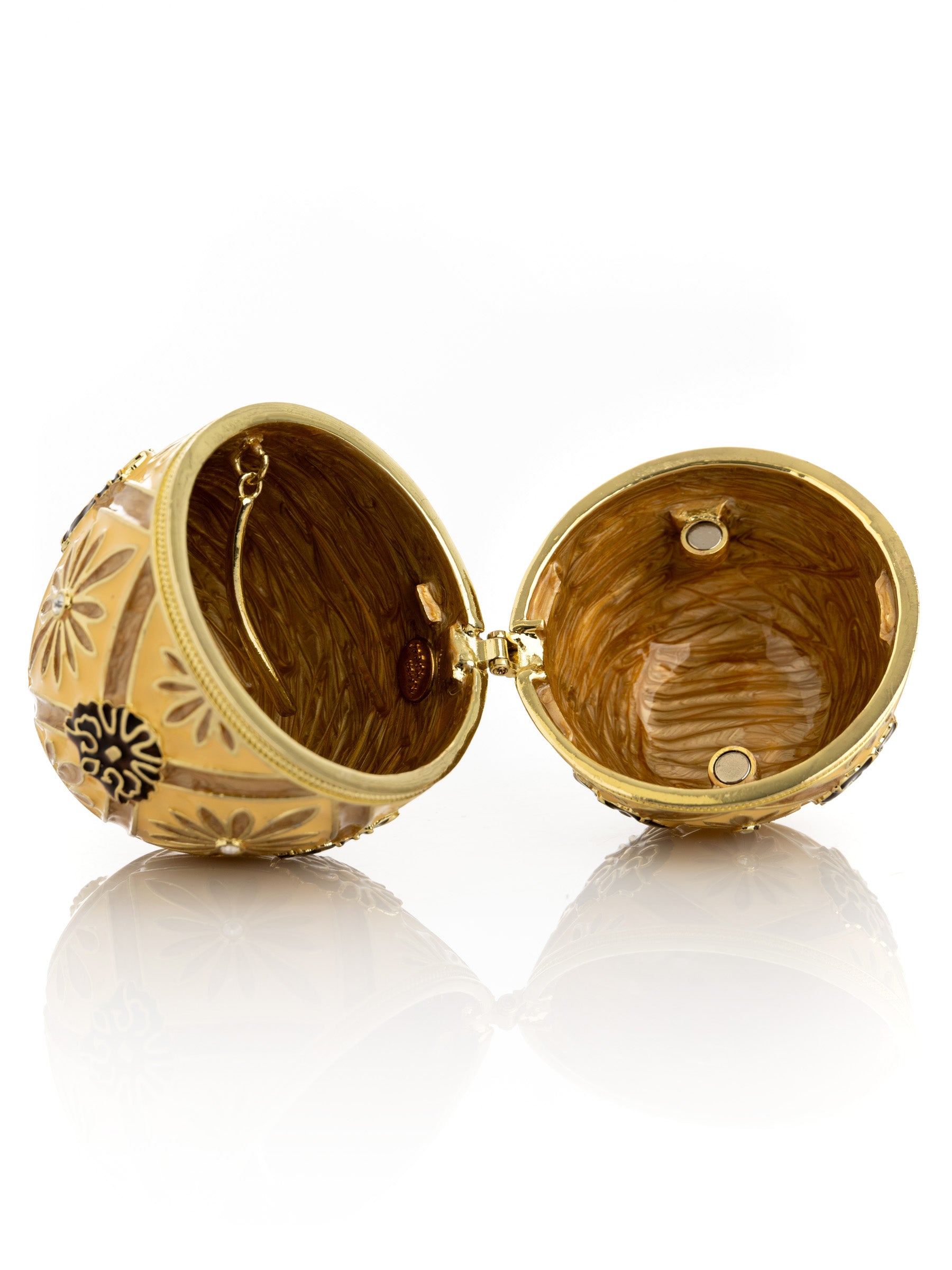 Keren Kopal Brown Faberge Royal egg with Carriage