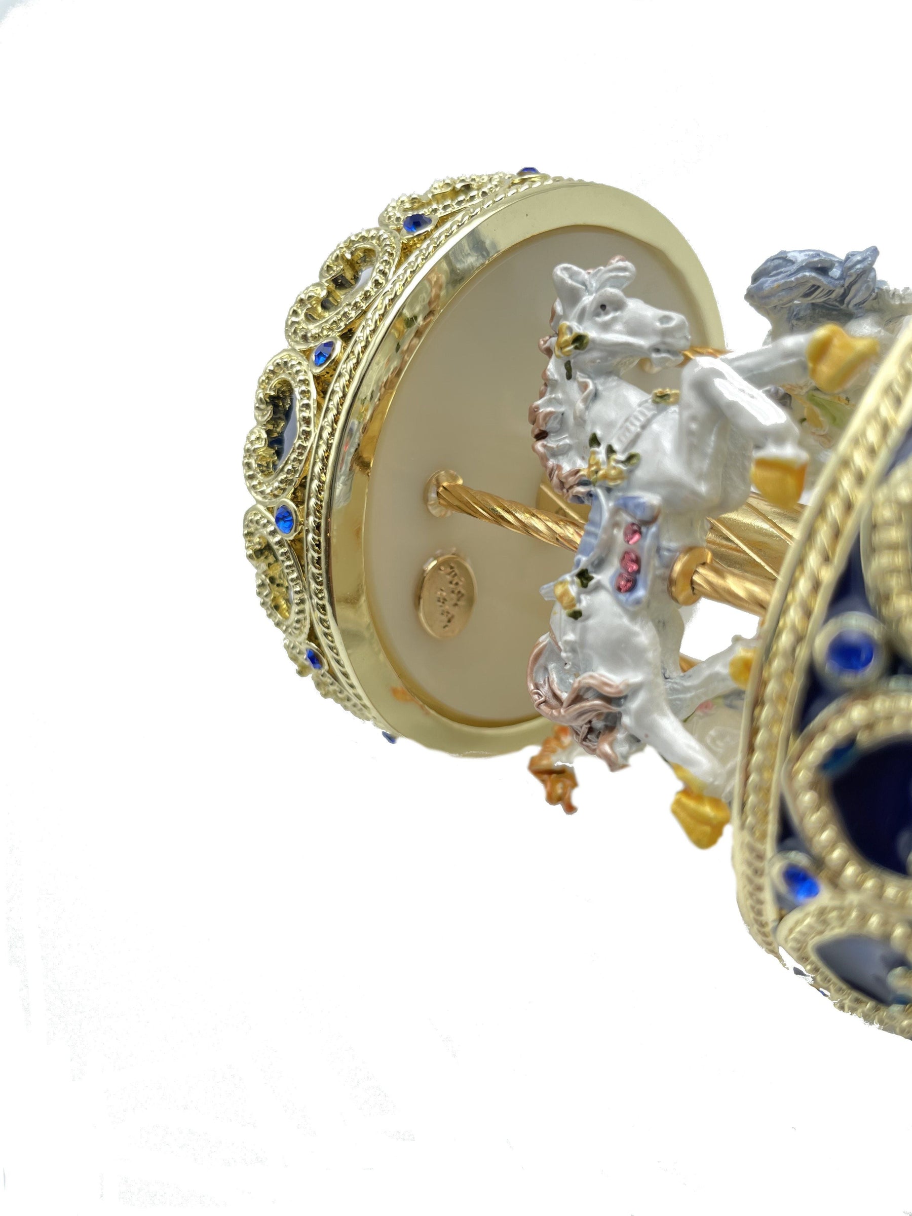 Keren Kopal Blue Musical Carousel with Royal Horses