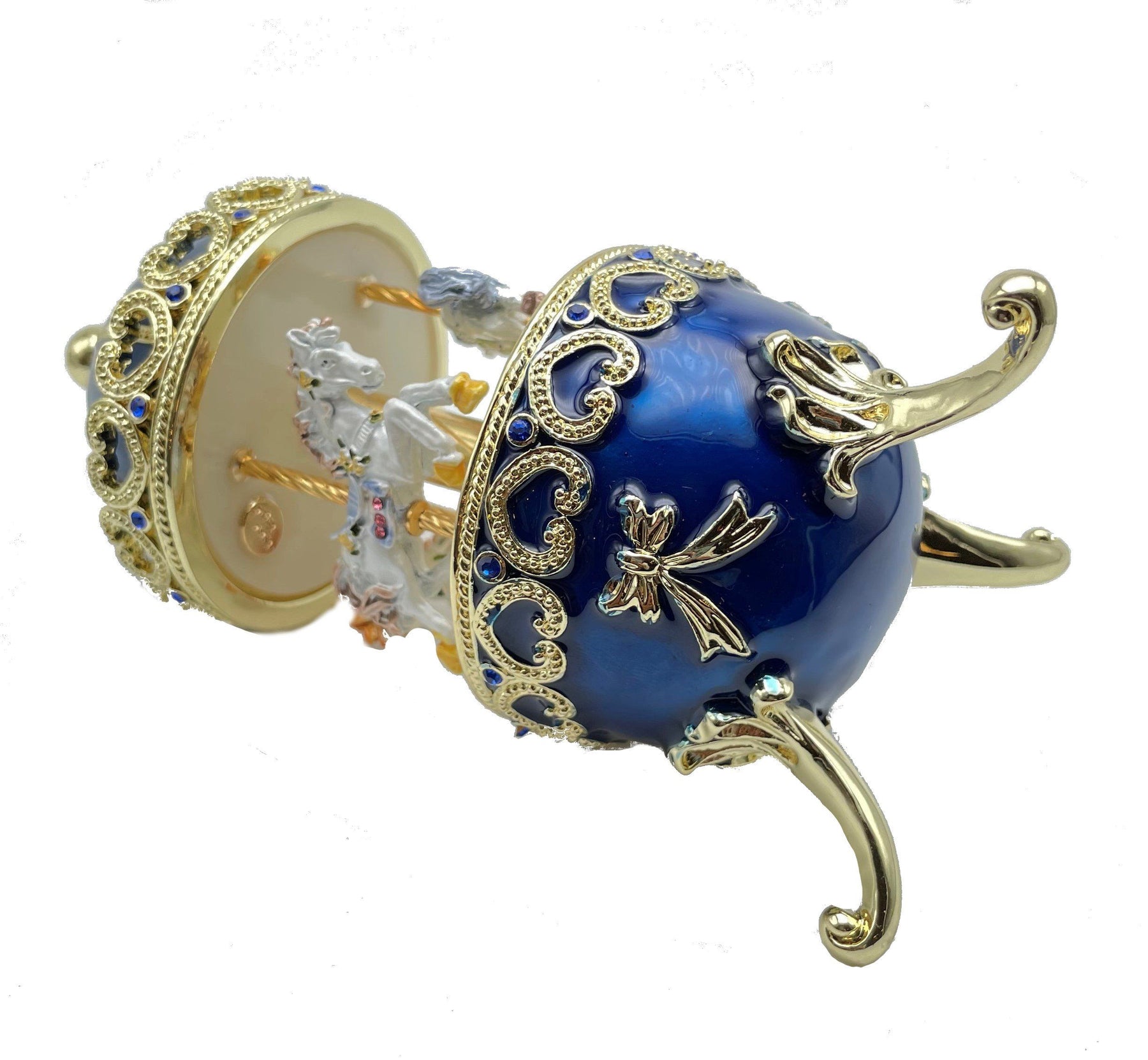 Keren Kopal Blue Musical Carousel with Royal Horses